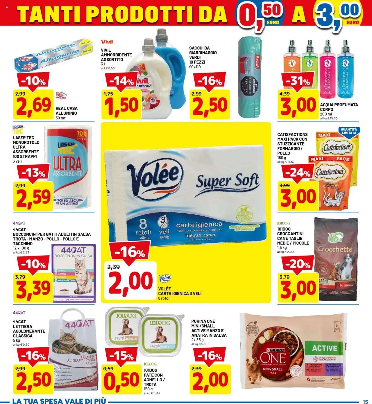 Volantino D Più del 13.10.2025 | Pagina: 15 | Prodotti: Paté, Pollo, Formaggio, Alluminio