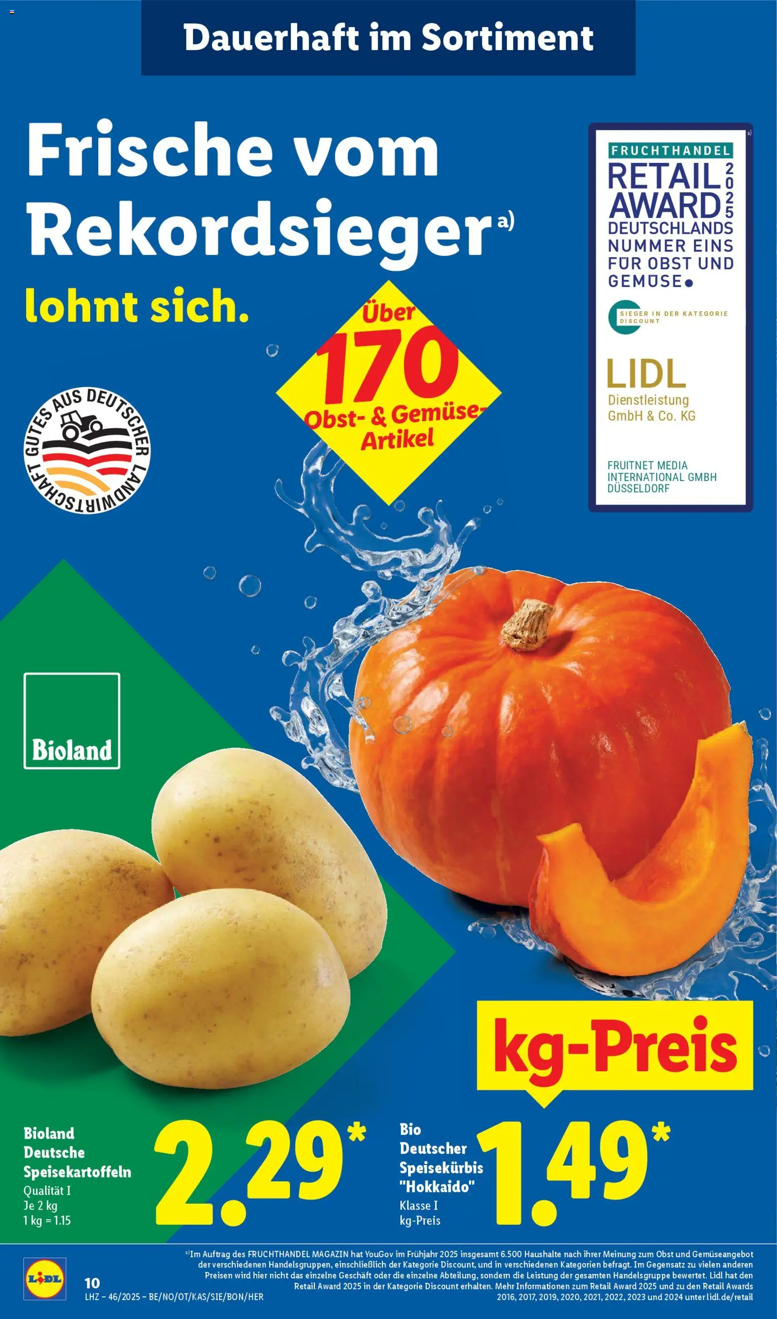 Lidl Prospekt Zossen – gültig ab 10.11.2025 | Seite: 12 | Produkte: Gemüse, Obst