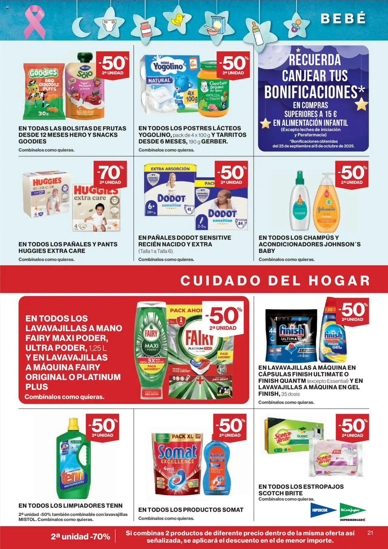 Hipercor catálogo │ válido desde el 09.10.2025 | Página: 23 | Productos: Champú, Manzana, Lavavajillas