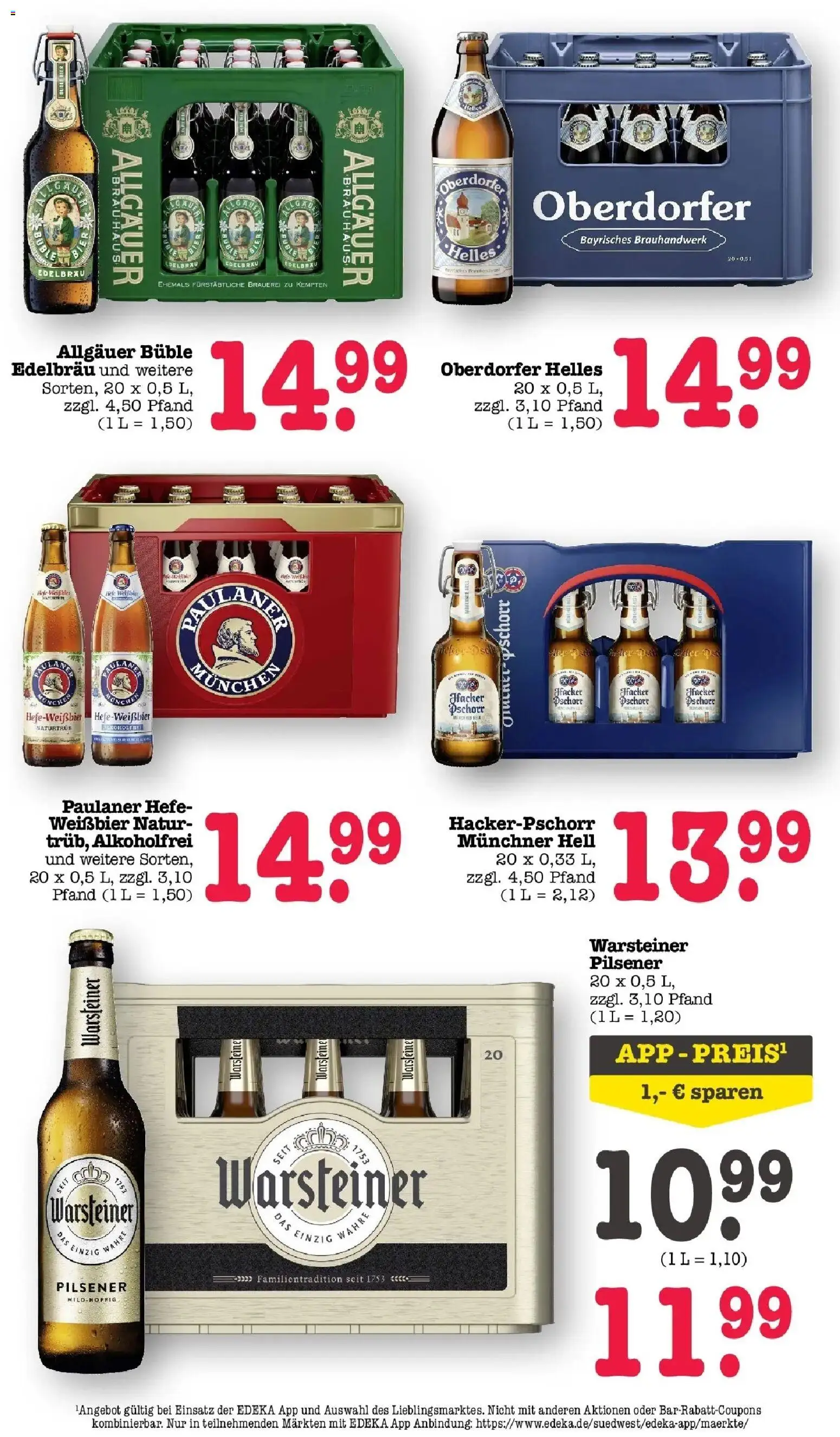 Edeka prospekt Offenbach	 – gültig ab 20.04.2026 | Seite: 43 | Produkte: Weißbier, Hefe weissbier, Warsteiner, Paulaner
