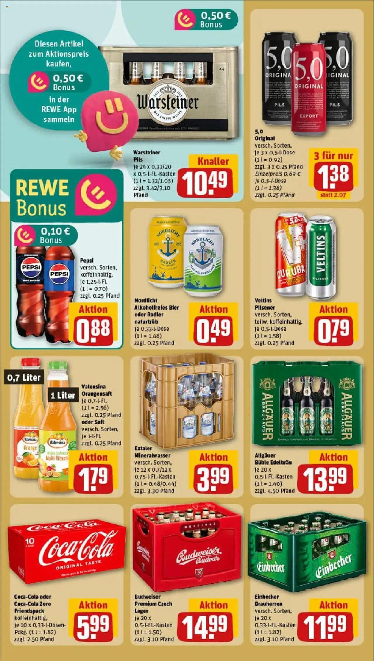 Rewe prospekt Warburg	 – gültig ab 01.09.2025 | Seite: 20 | Produkte: Pils, Mineralwasser, Valensina, Saft