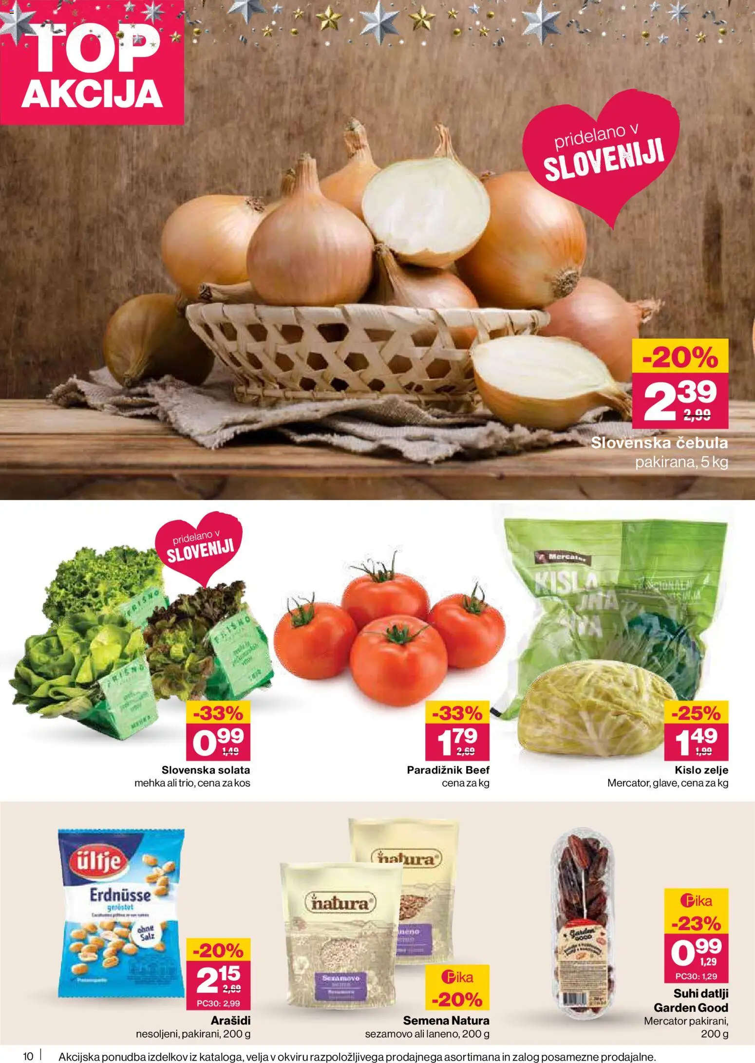 Novi Mercator katalog ponudbe – veljaven od 04.12.2025 | Stran: 10 | Izdelki: Datlji, Kos, Paradiznik, Zelje
