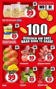 Dirk - Folder week - Voorbeeld van een folder van Dirk, geldig van 10.12.2025 | Pagina: 23 | Producten: Pasta, Zak, Mango, Granaatappel