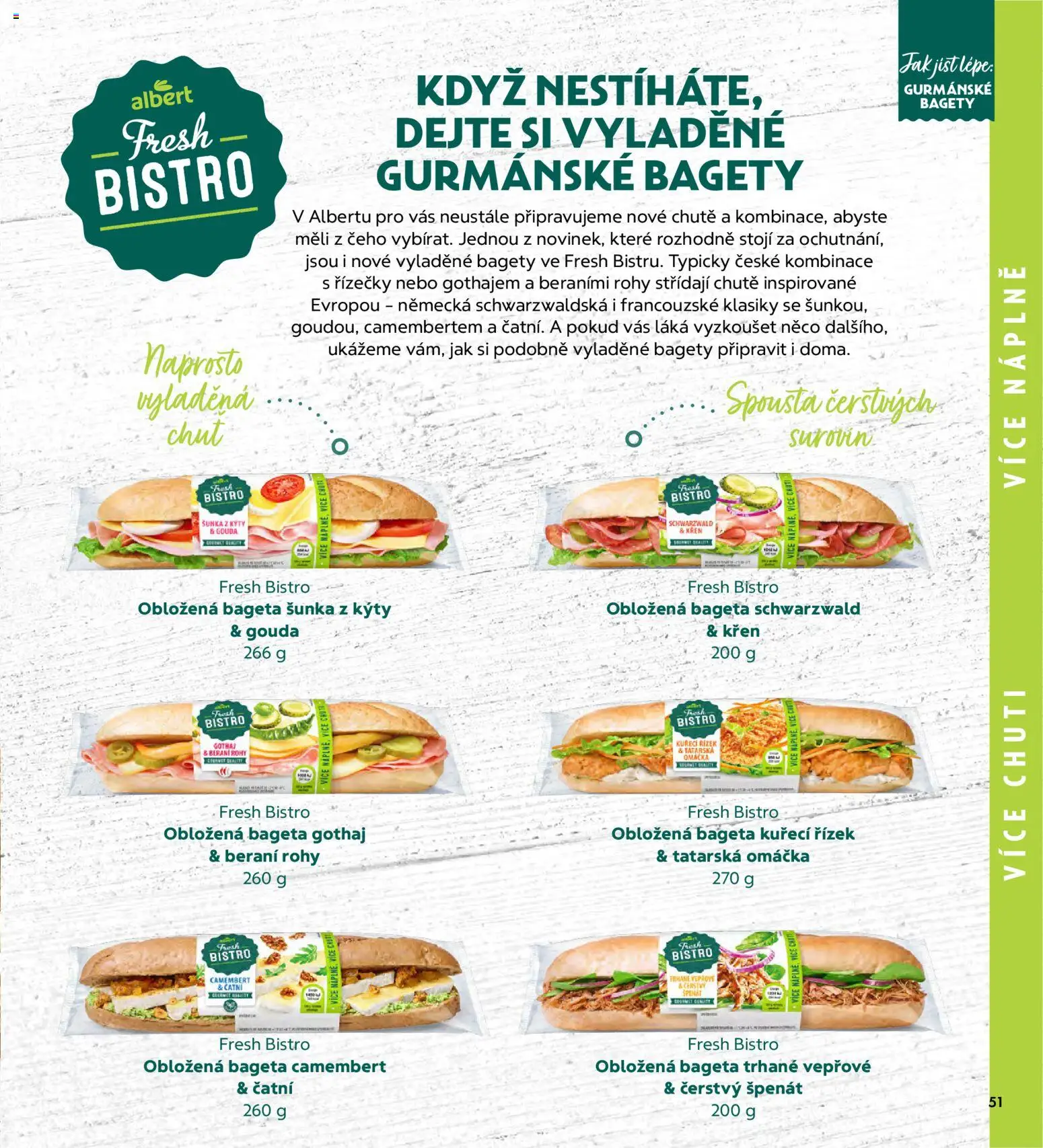 Albert magazín od 01.02.2026 | Strana: 51 | Produkty: Křen, Gouda, Špenát, Bagety