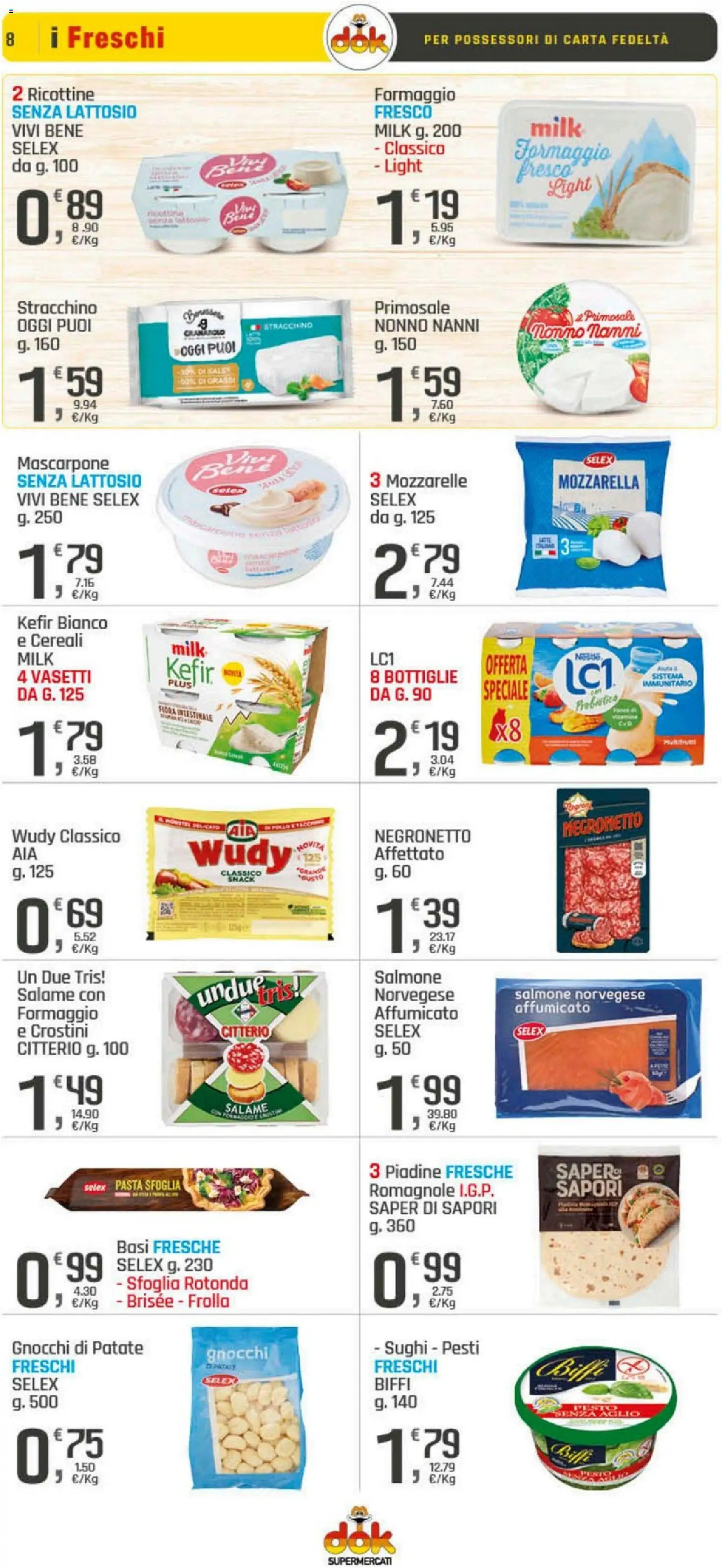 Volantino DOK del 20.11.2025 | Pagina: 8 | Prodotti: Cereali, Aglio, Pesto, Mascarpone