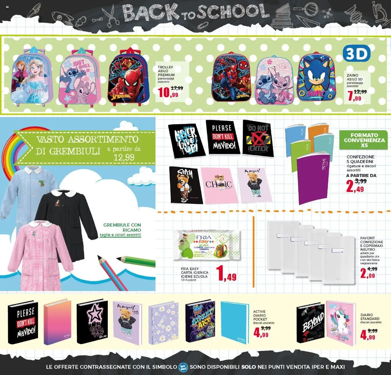 Volantino Happy Casa del 27.08.2025 | Pagina: 12 | Prodotti: Zaino, Quaderno, Trolley, Grembiule