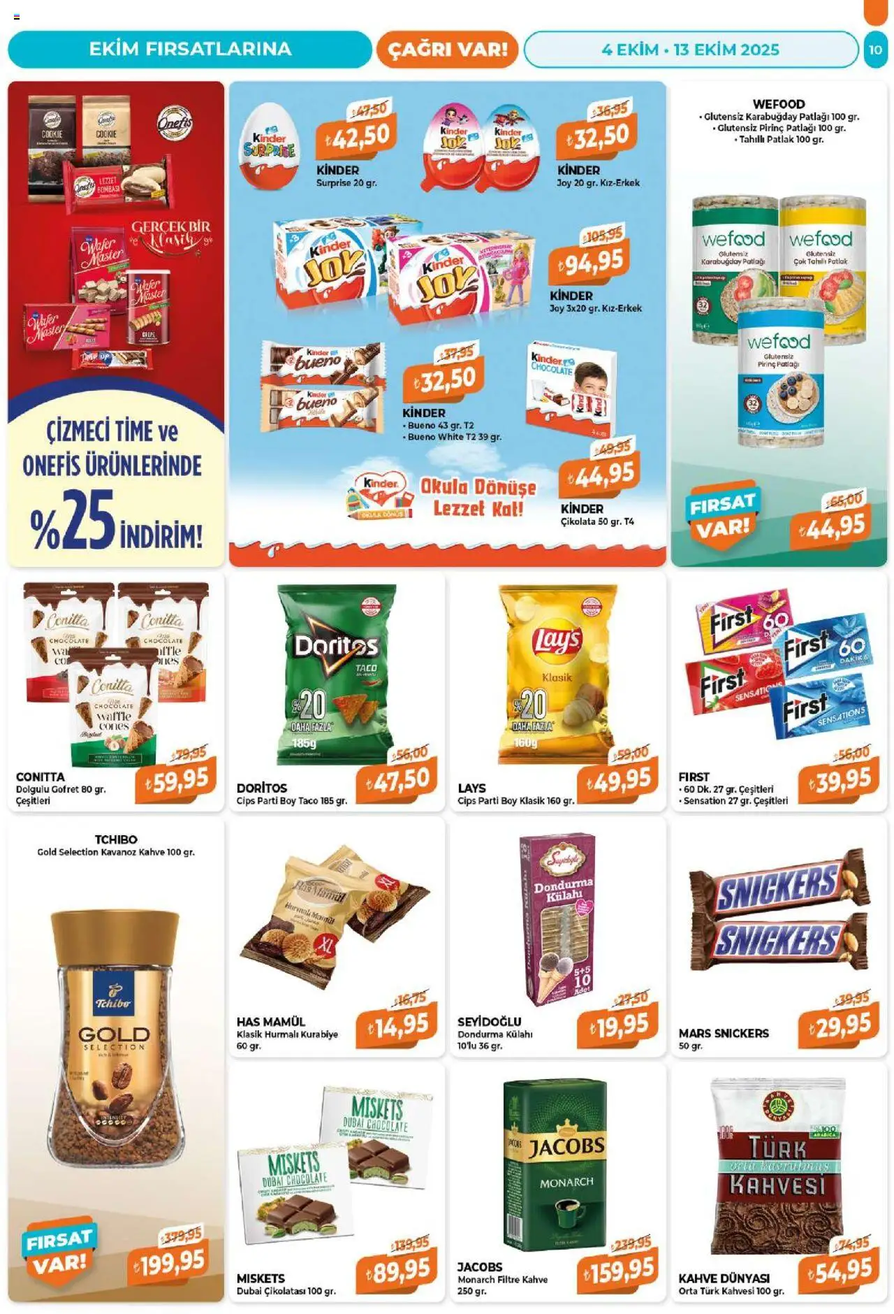 Çağrı Market Katalog - 04.10.2025 tarihinden itibaren geçerlidir | Sayfa: 10 | Ürünler: Pirinç, Cips, Kurabiye, Dondurma