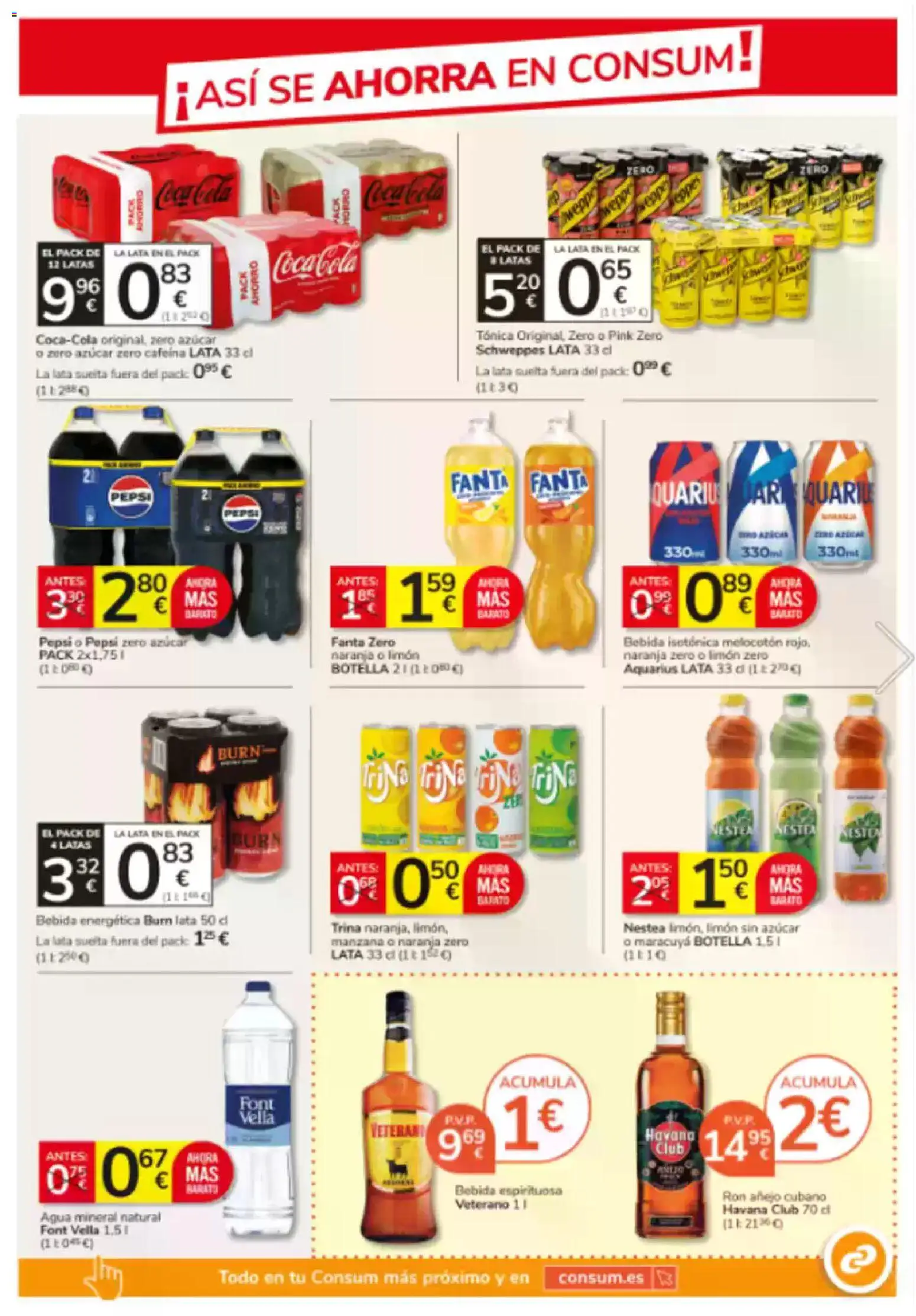Consum folleto │ válido desde el 05.02.2026 | Página: 17 | Productos: Ron, Manzana, Agua mineral