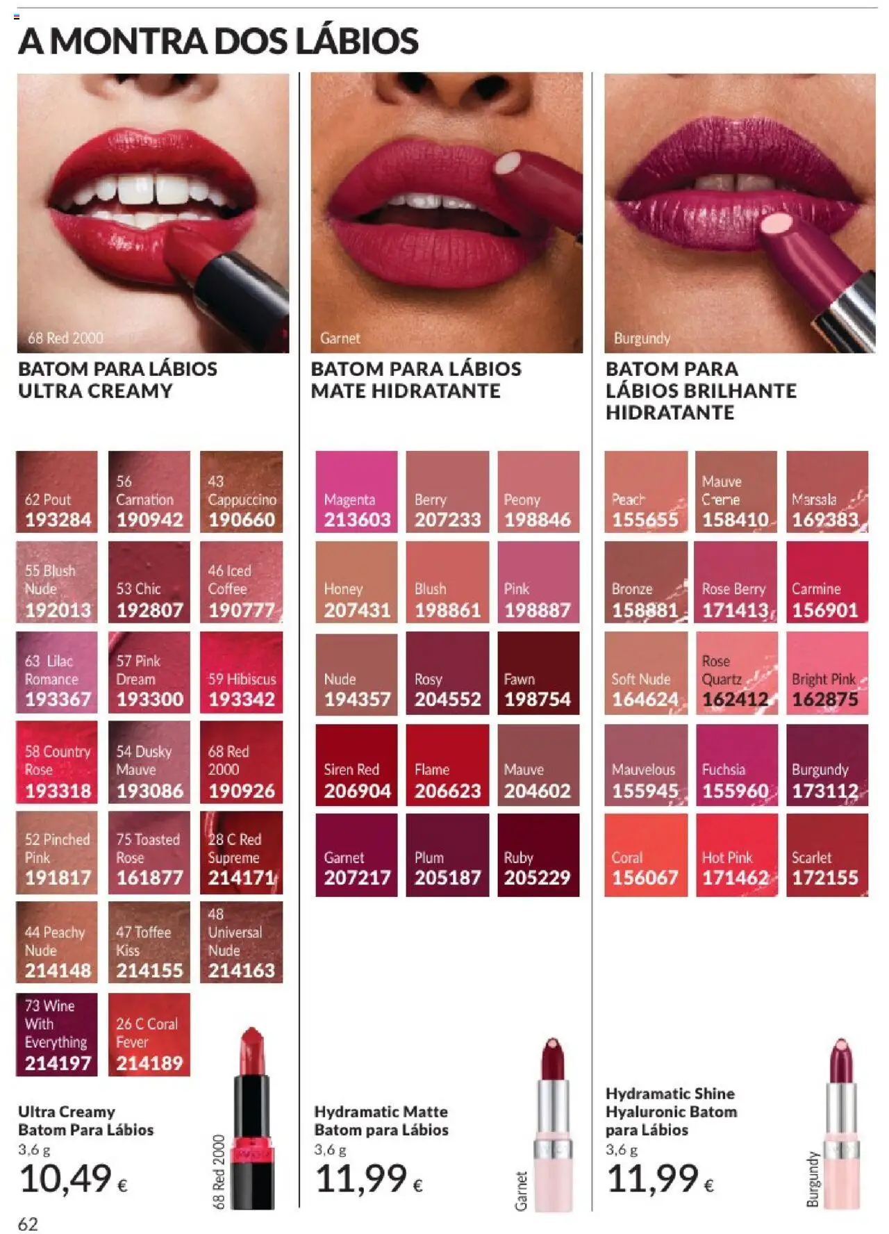 Catálogo Avon Campanha 8 │ válido de 01.08.2025 | Página: 62 | Produtos: Blush, Batom, Creme