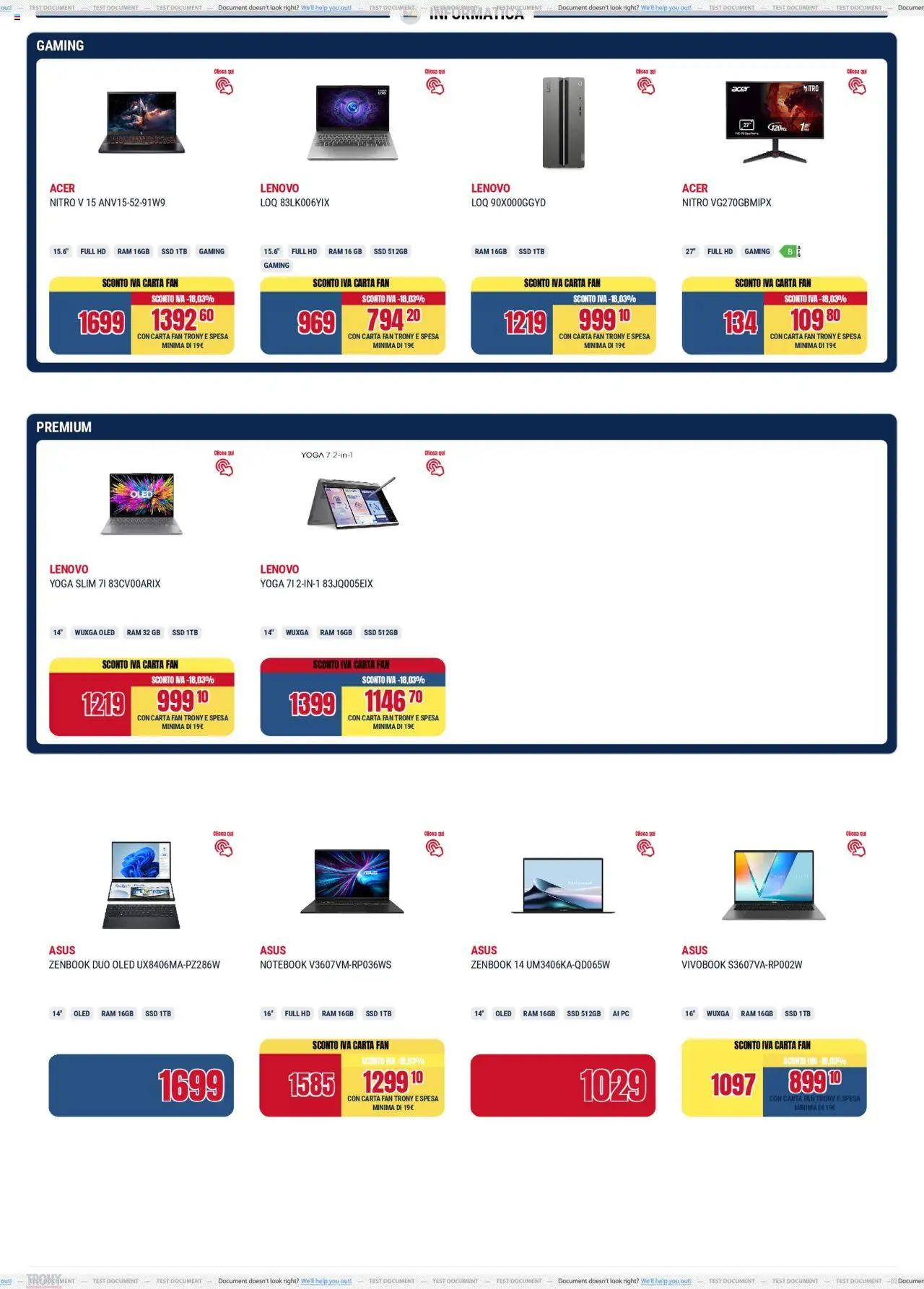 Volantino Trony del 02.10.2025 | Pagina: 2 | Prodotti: Notebook, PC, Fan