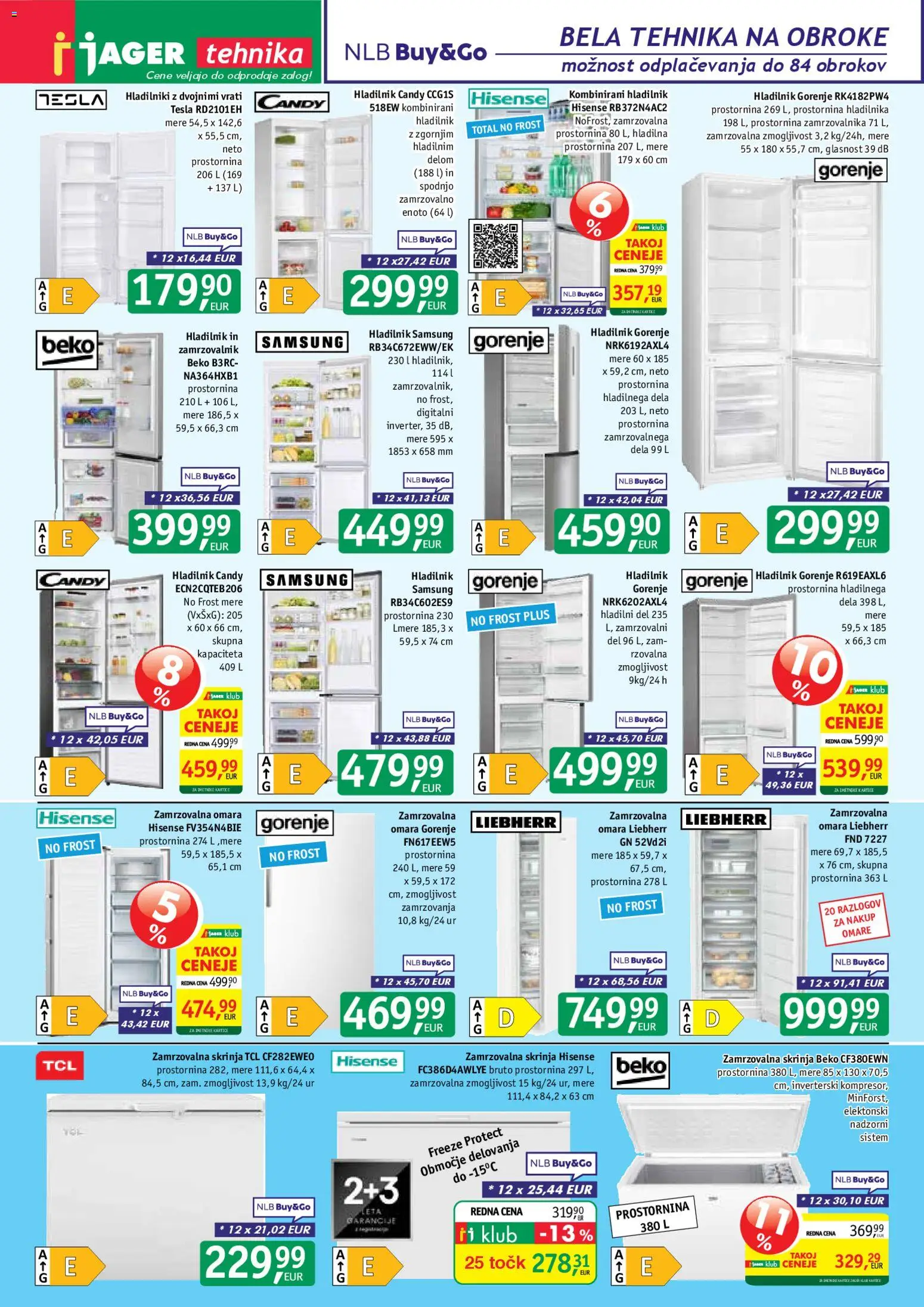 Novi Jager katalog ponudbe – veljaven od 26.11.2025 | Stran: 10 | Izdelki: Hladilnik, Zamrzovalnik, Omara, Zamrzovalna omara