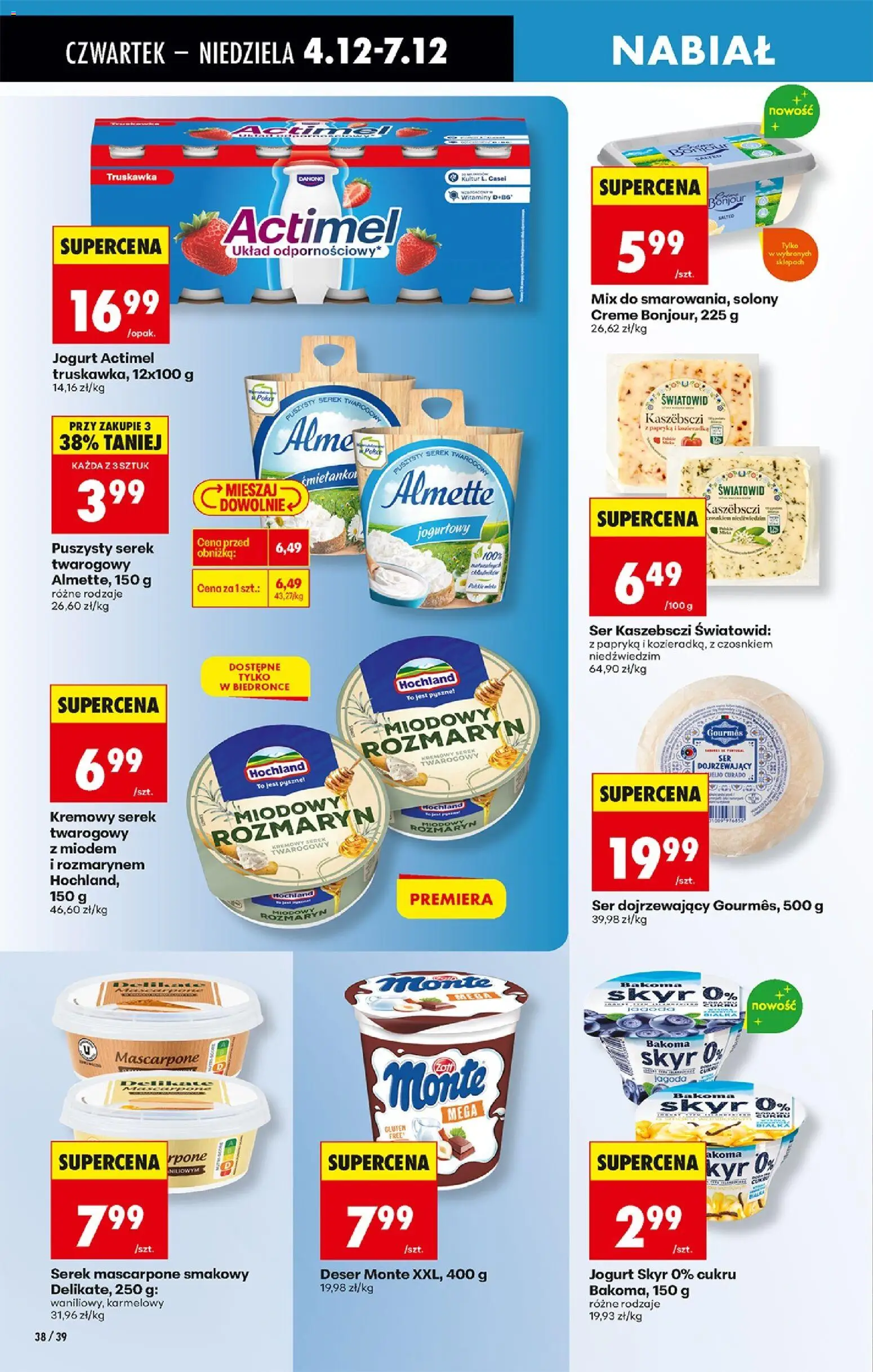 Biedronka gazetka - Oferta w tym tygodniu od 04.12.2025 | Strona: 46 | Produkty: Rozmaryn, Ser dojrzewający, Mascarpone, Skyr