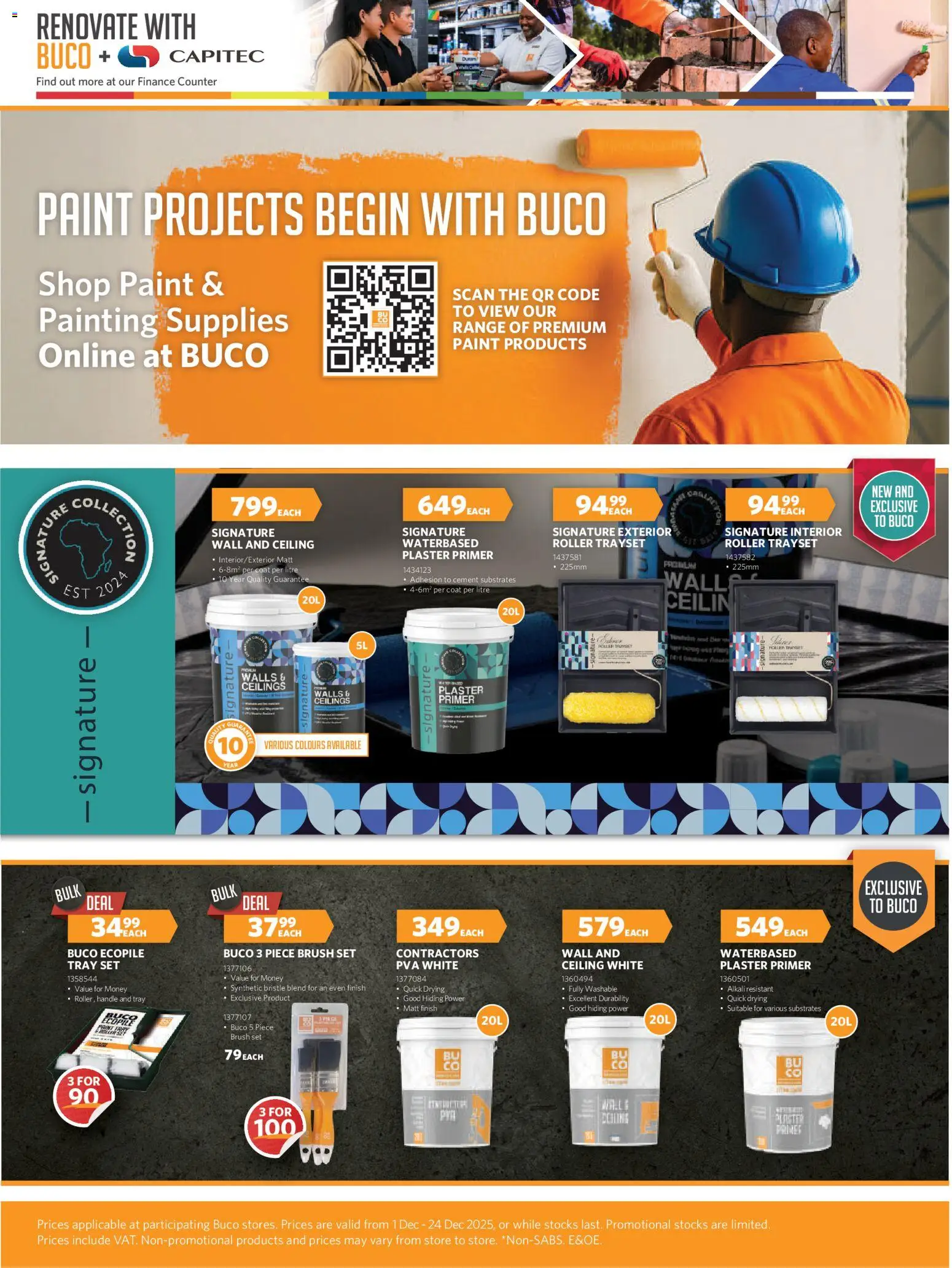New BUCO catalogue – valid from 01.12.2025 | Page: 3 | Products: Coat, Tray, Paint, Plaster