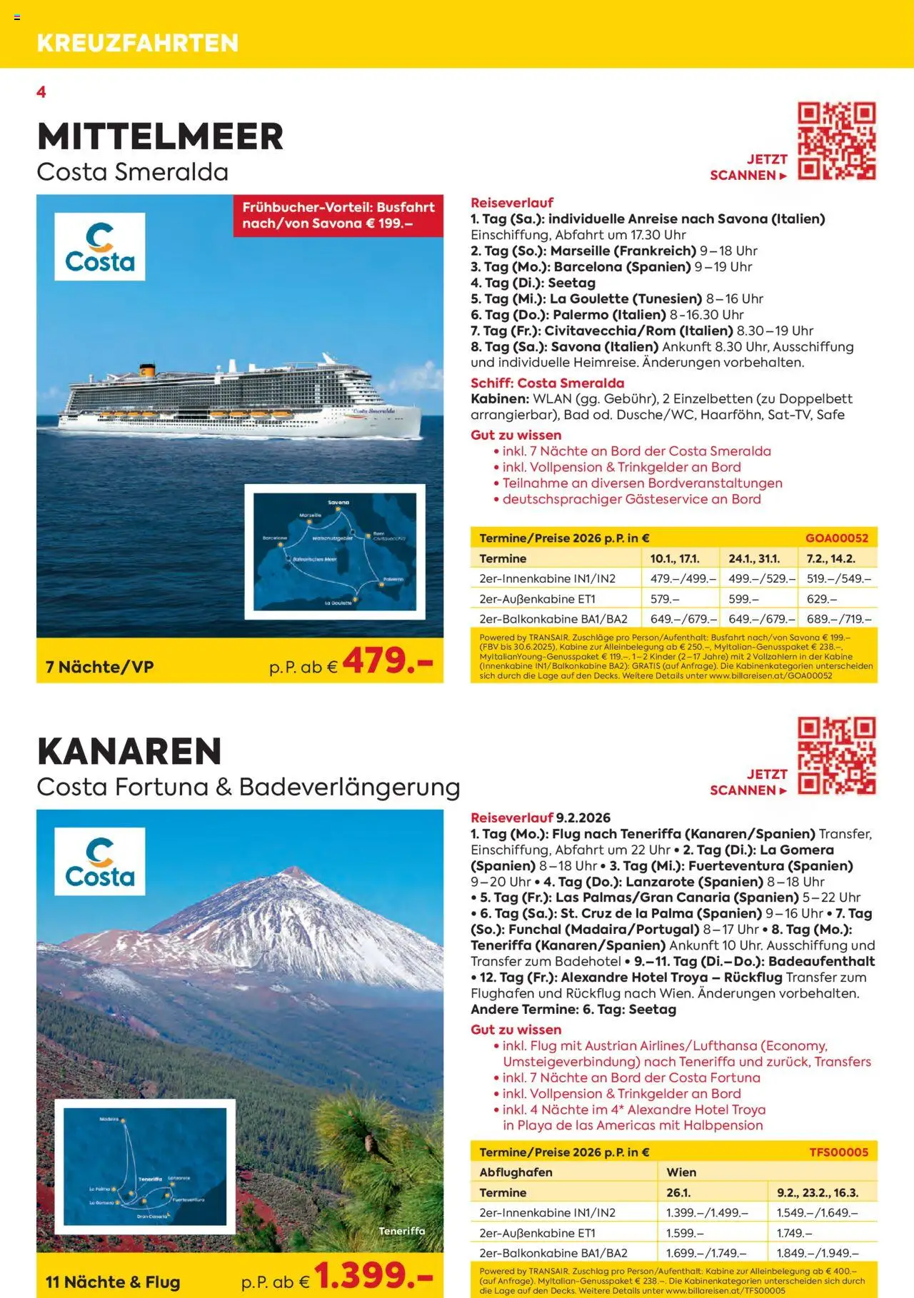 Billa Kreuzfahrten Rundreisen Erlebnisreisen 5/6 2025 gültig ab 03.06.2025 | Seite: 4 | Produkte: Uhr, Bad