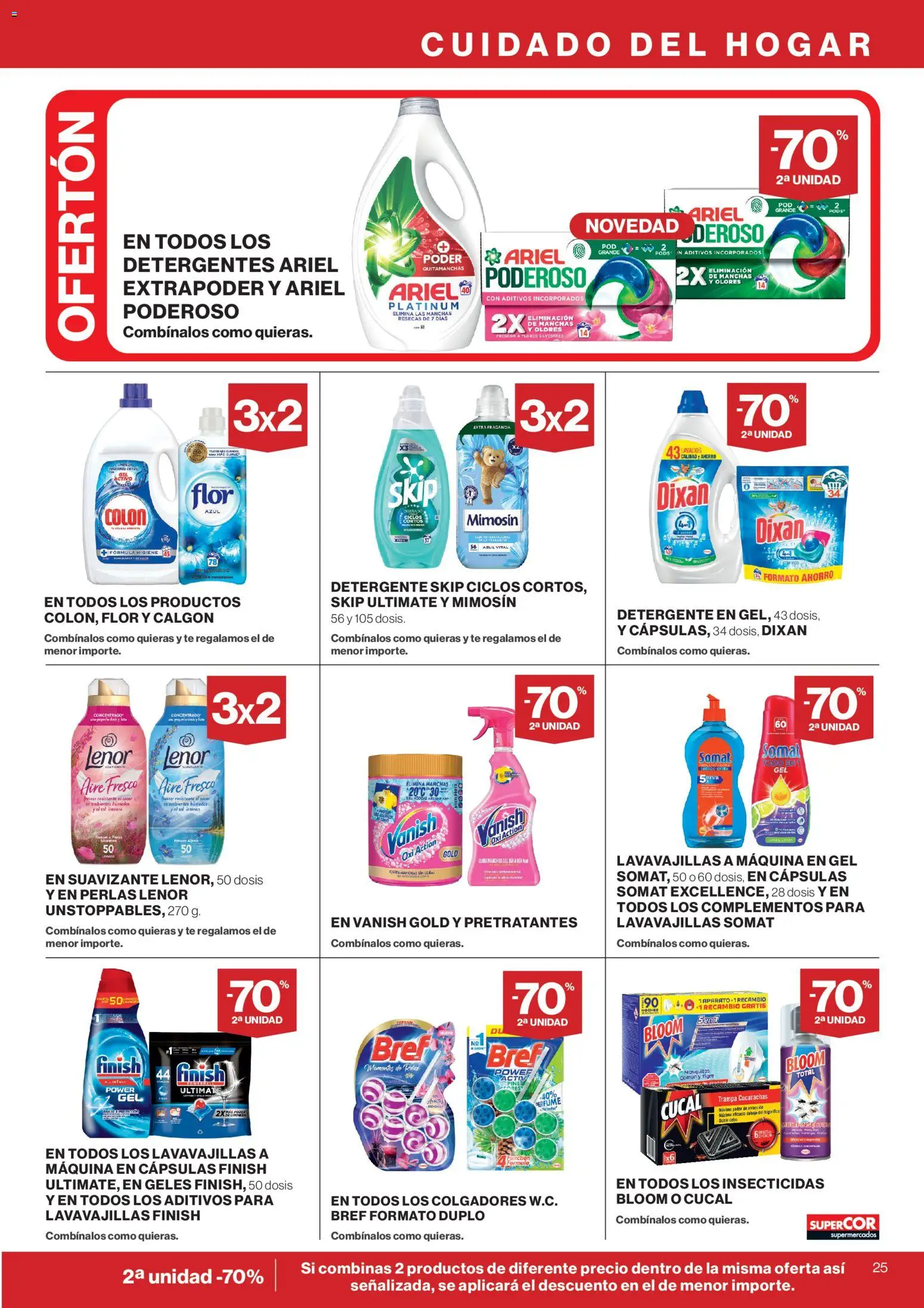 Supercor Península y Baleares │ válido desde el 23.04.2026 | Página: 25 | Productos: Detergente, Té, Suavizante, Lavavajillas