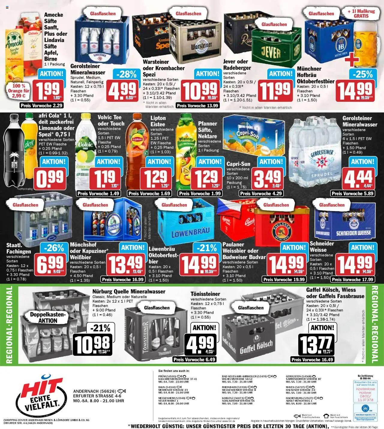 HIT - Wochenprospekt – gültig ab 08.09.2025 | Seite: 18 | Produkte: Bad, Krombacher, Birne, Fassbrause