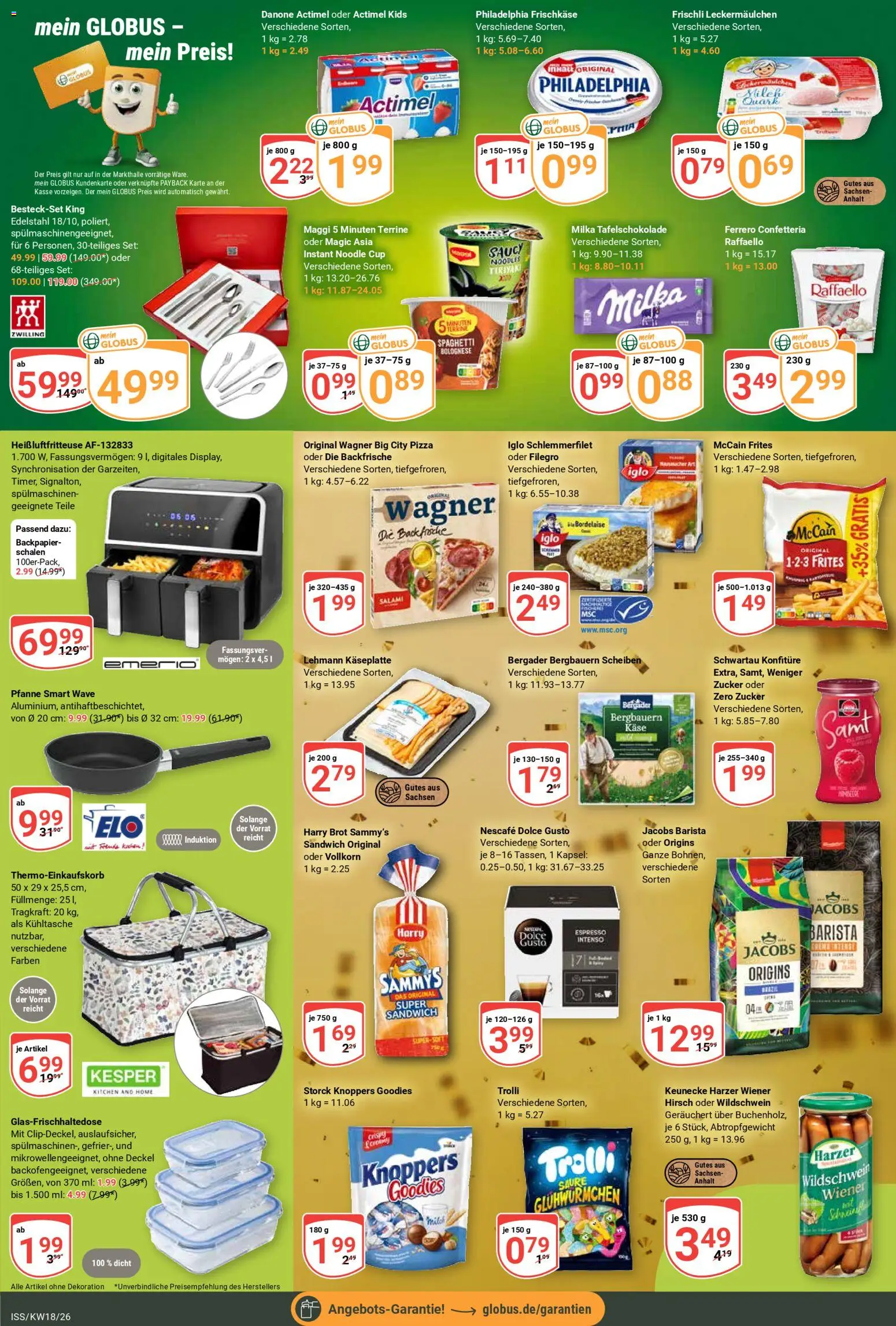 Globus Prospekt 	 – gültig ab 27.04.2026 | Seite: 8 | Produkte: Maggi, Käse, Pizza, Iglo schlemmerfilet