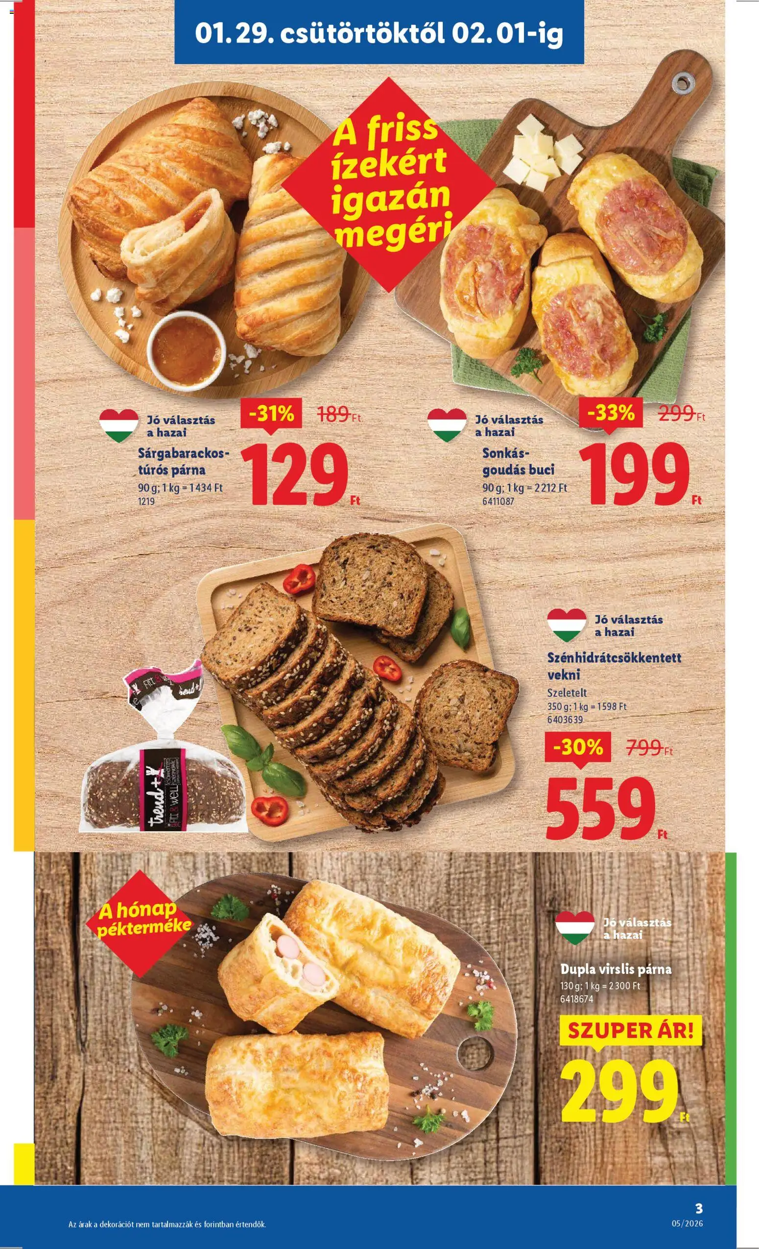 Lidl akciós ujság - amely érvényes a következő dátumtól: 29.01.2026 | Oldal: 3 | Termékek: Párna