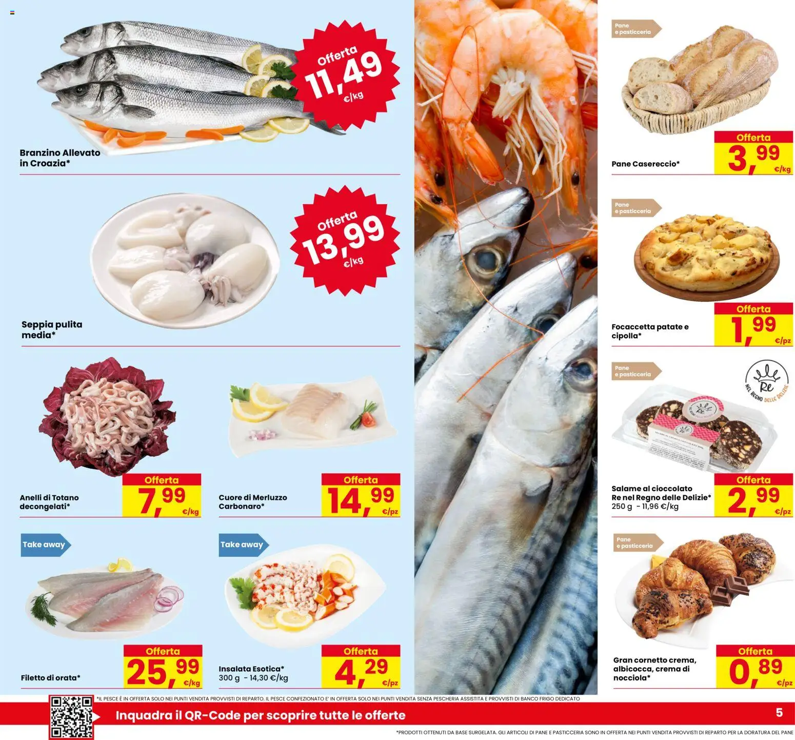 Volantino Despar del 09.04.2026 | Pagina: 5 | Prodotti: Crema, Cioccolato, Il pesce, Insalata