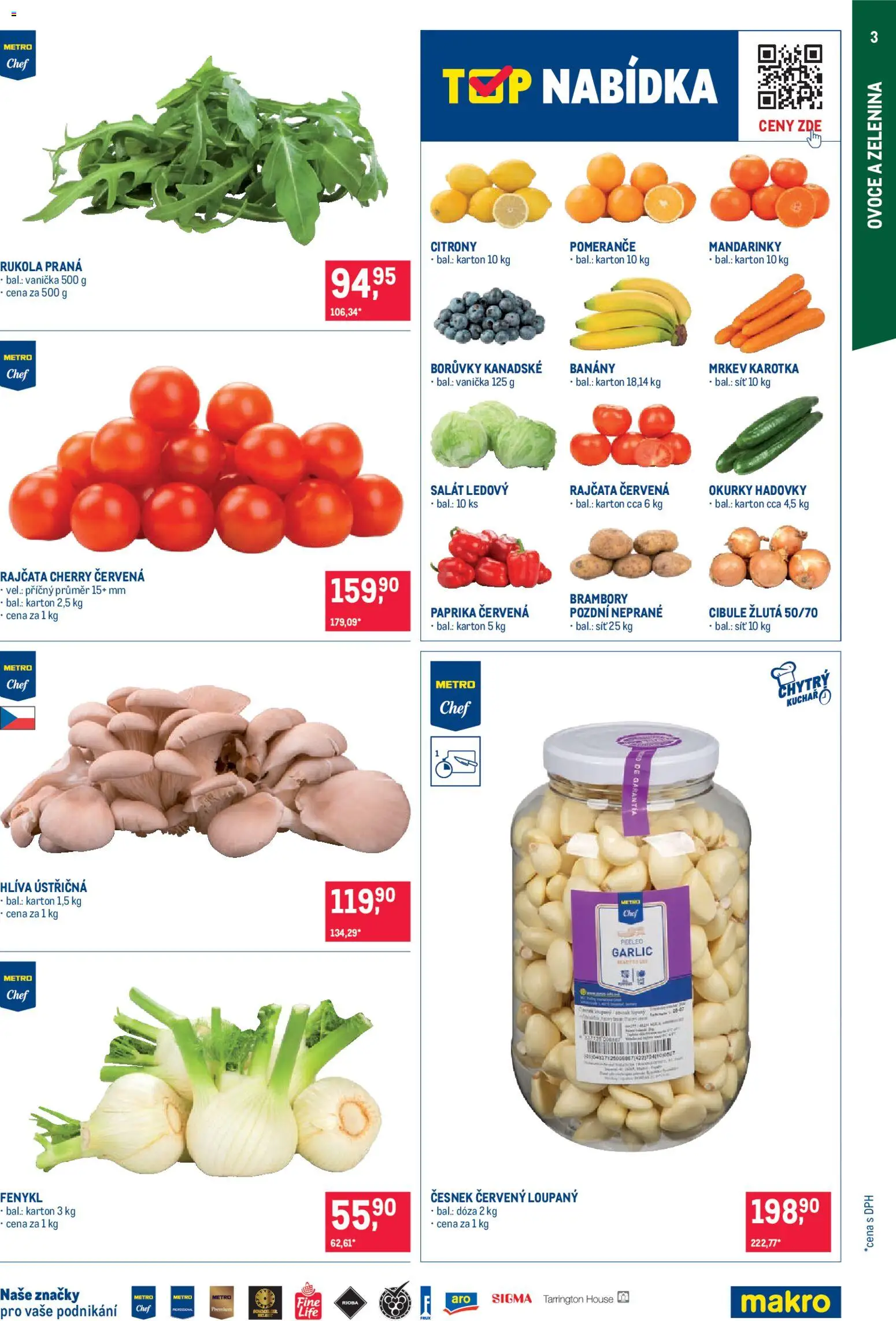 Makro leták - Gastronomie od 11.02.2026 | Strana: 3 | Produkty: Banány, Mrkev, Paprika, Cibule