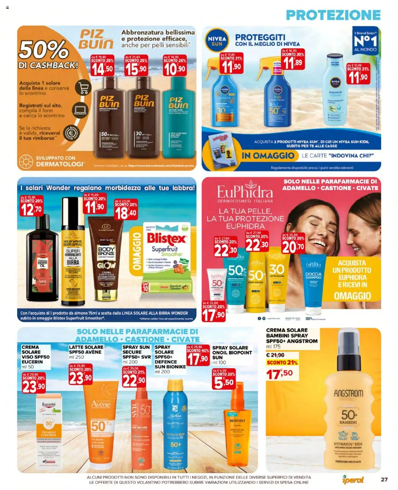 Volantino Iperal del 05.06.2025 | Pagina: 27 | Prodotti: Crema, Crema solare, Latte, Doccia