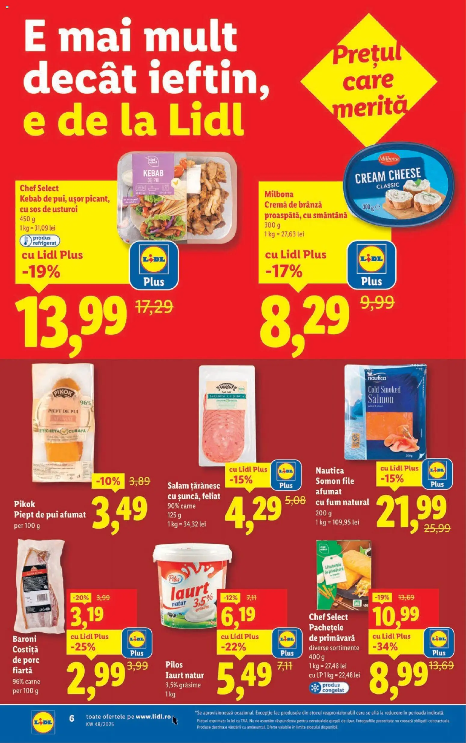 Noul catalog Lidl – valabil de la 24.11.2025 | Pagină: 6 | Produse: Toplar, Hacıyatmaz Kedi Oyuncağı, Brânză, Iaurt