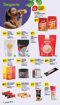 Pré-visualização MANTEIGA DE AMENDOIM PROZIS, Cremosa/Crocante 500g válido de 12.02.2026 | Página: 6 | Produtos: Manteiga de amendoim, Aveia, Creatina, Manteiga