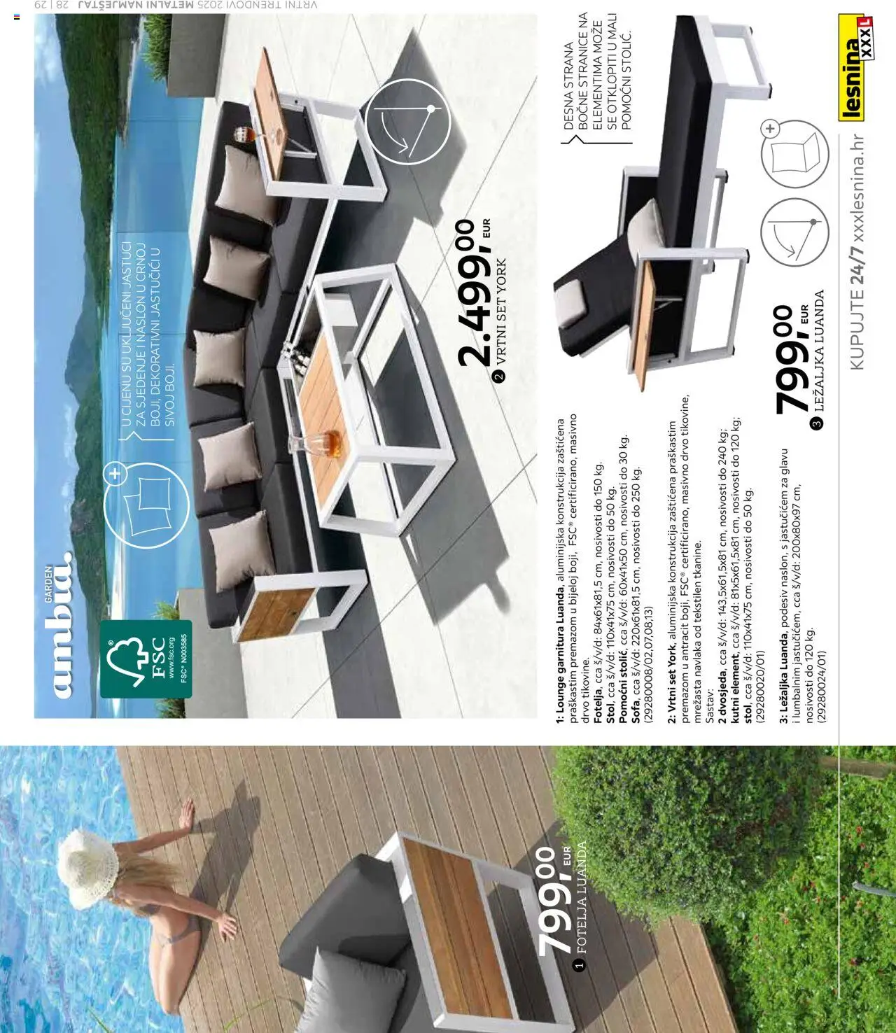 Lesnina katalog | vrijedi od 25.02.2025 | Stranica: 29 | Proizvodi: Fotelja, Ležaljka
