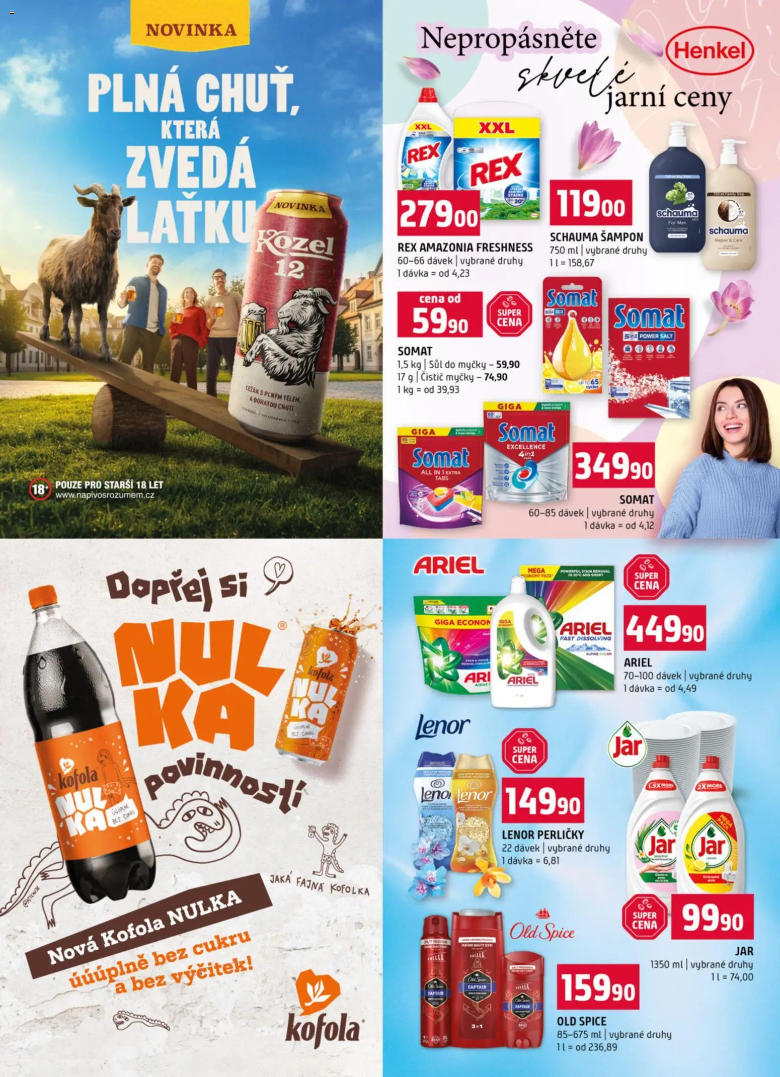 Terno leták od 08.04.2026 | Strana: 16 | Produkty: Kozel, Ariel, Kofola, Somat