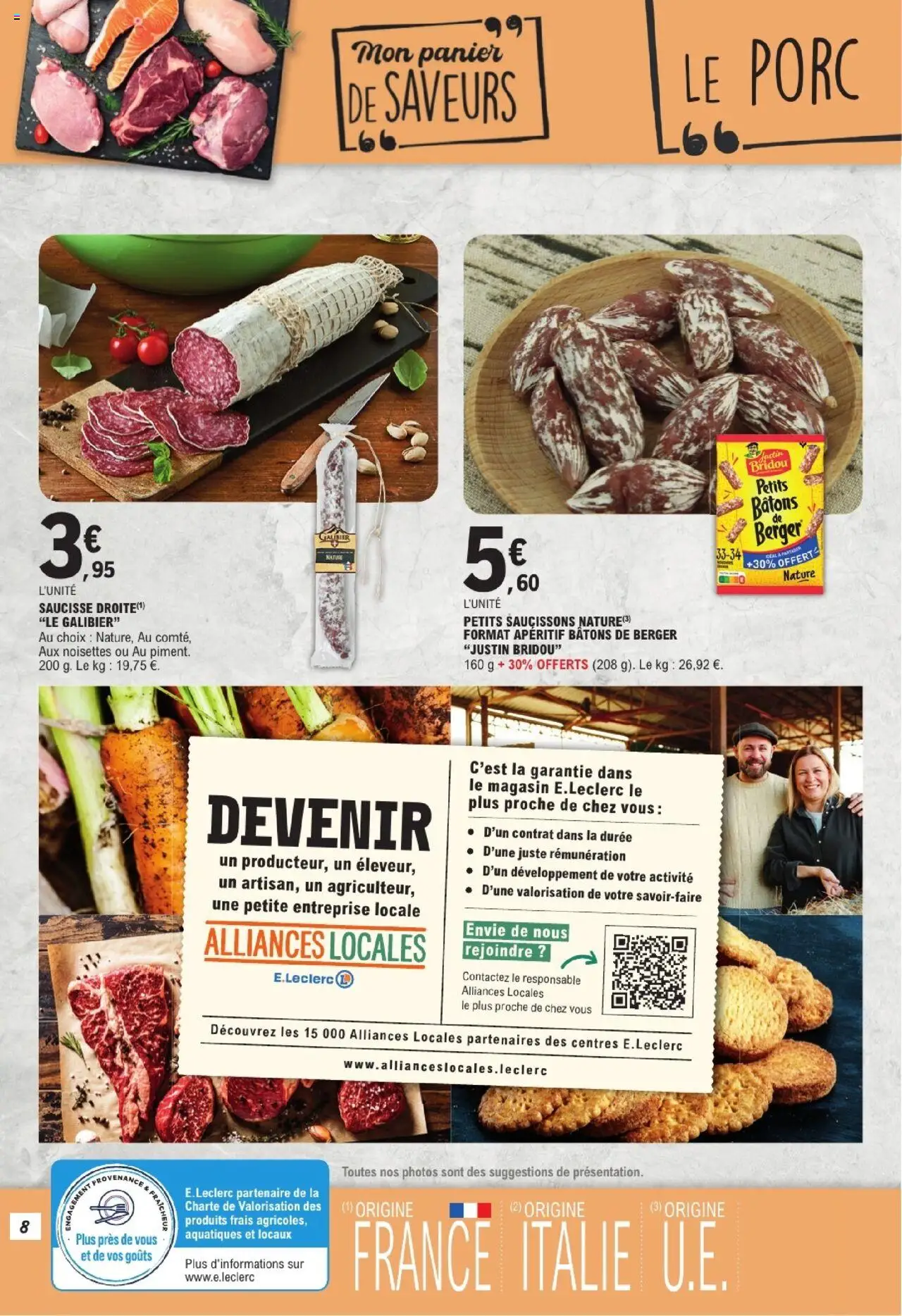  | Page: 8 | Produits: Noisettes, Panier, Saucisse, Porc