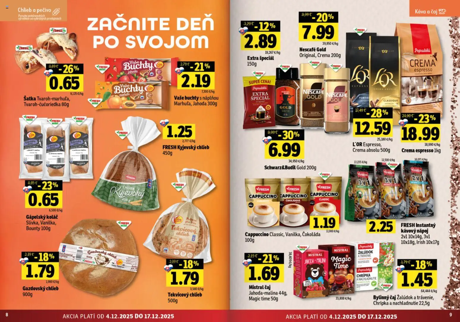 Nové Fresh akcie – leták je platný od 04.12.2025 | Strana: 5 | Produkty: Police, Čokoláda, Nescafé Gold