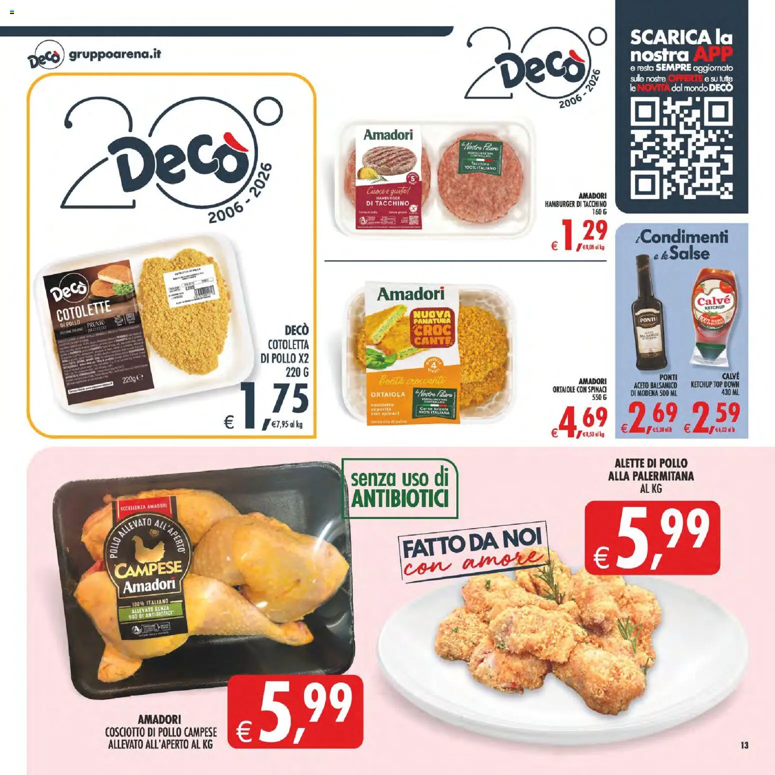 Volantino Decò del 17.04.2026 | Pagina: 16 | Prodotti: Pollo, Tacchino, Top, Aceto
