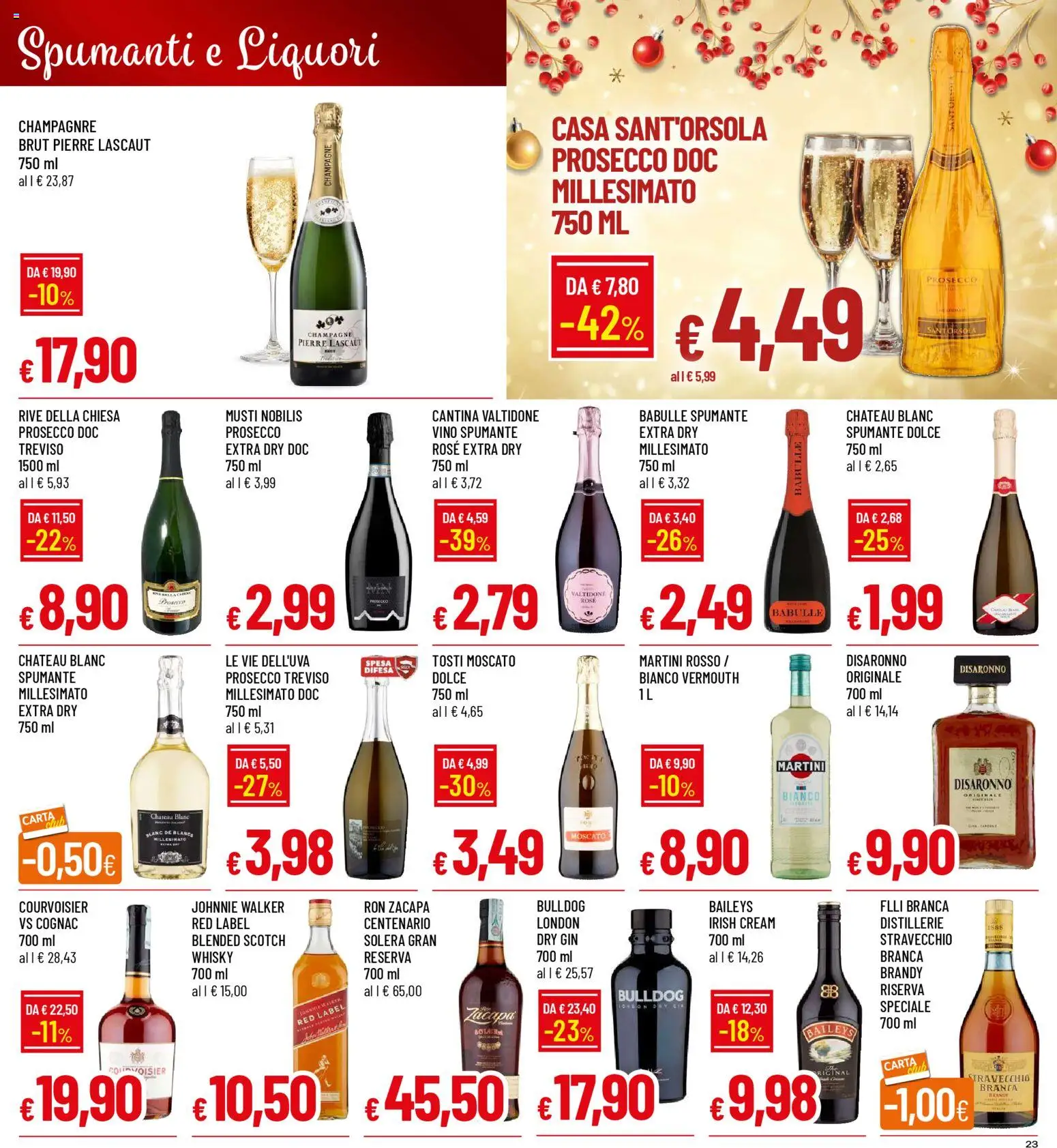 Volantino Galassia del 15.12.2025 | Pagina: 23 | Prodotti: Gin, Whisky, Spumante, Brandy