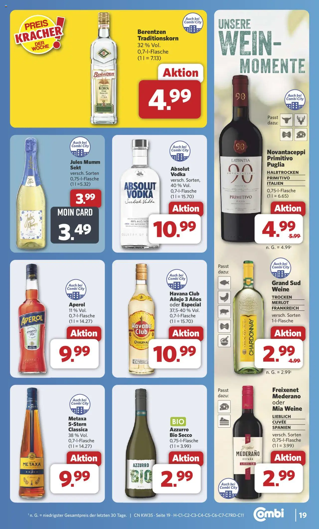 Combi Prospekt 	 - gültig ab dem 25.08.2025 | Seite: 26 | Produkte: Sekt, Jules mumm, Grand sud, Berentzen