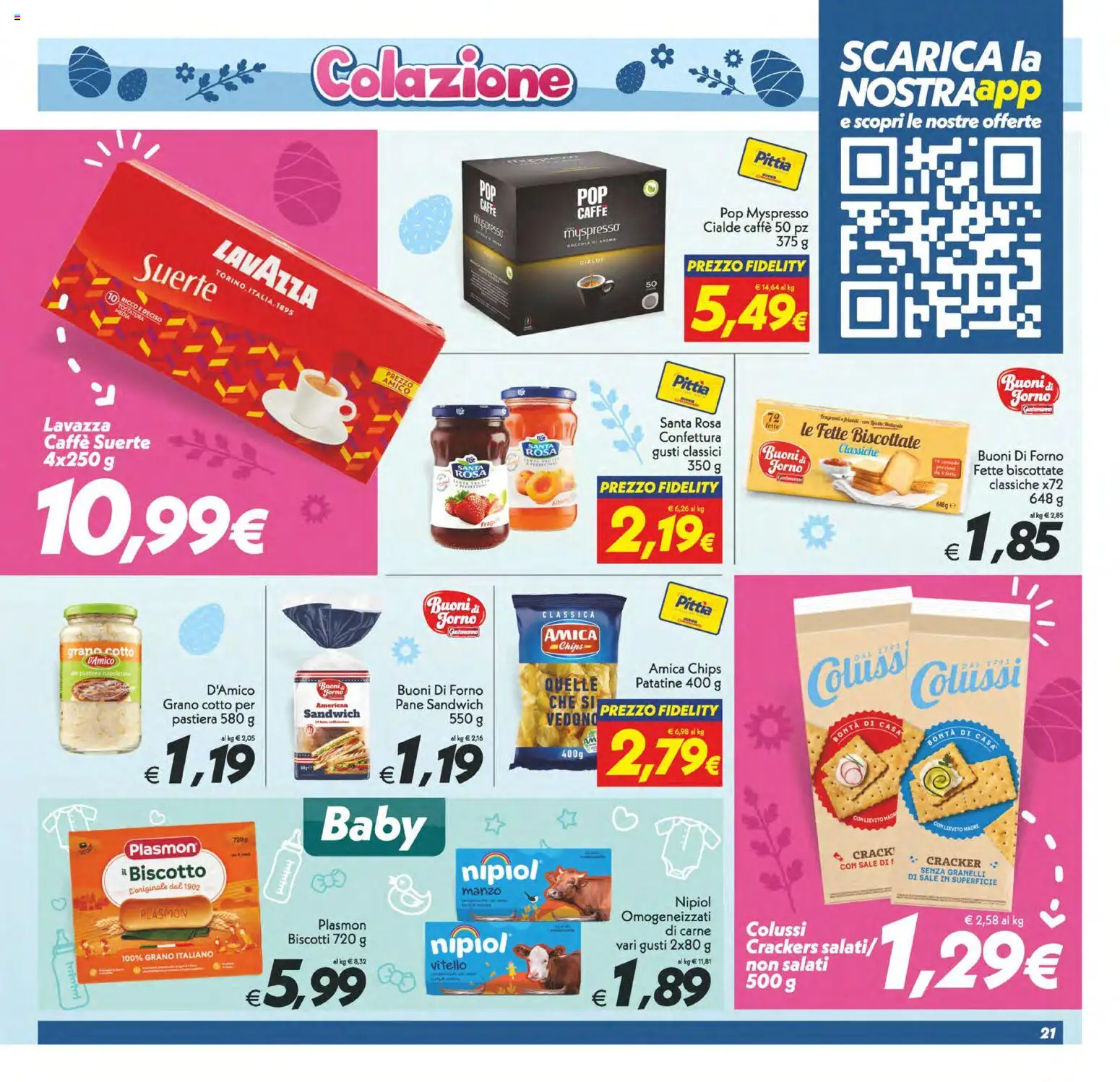 Volantino SuperConveniente del 27.03.2026 | Pagina: 21 | Prodotti: Patatine, Biscotti, Crackers, Vitello