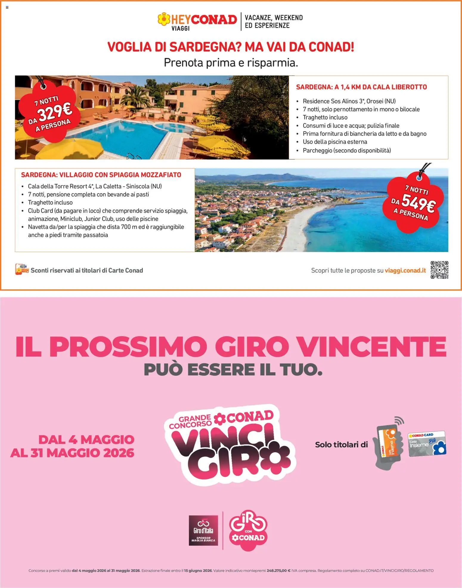 Volantino Conad del 24.04.2026 | Pagina: 15 | Prodotti: Piscina, Letto, Biancheria da letto, Bagno
