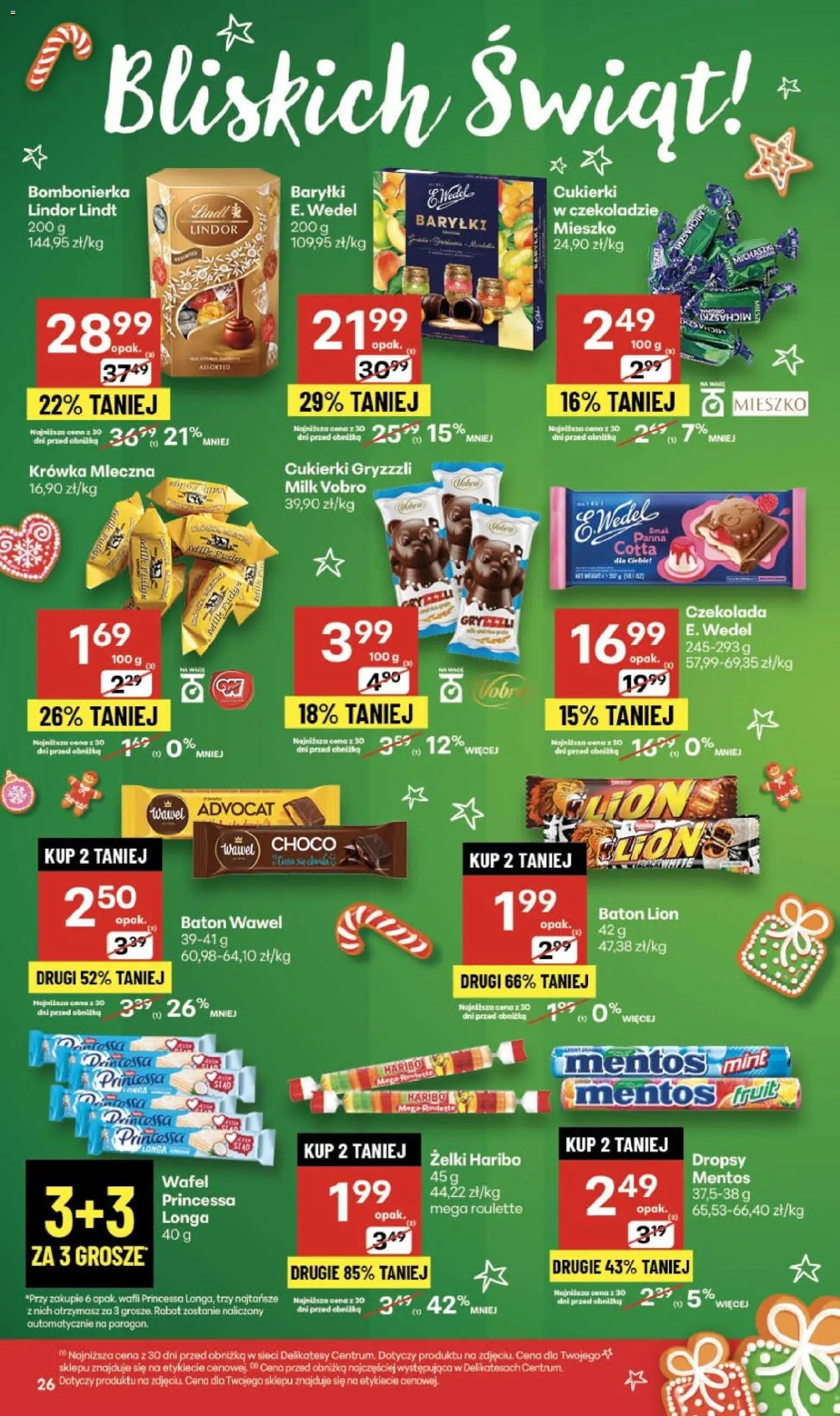 Delikatesy Centrum Gazetka - Sklepy Własne od 20.11.2025 | Strona: 26 | Produkty: Żelki haribo, Żelki, Czekolada, Cukierki
