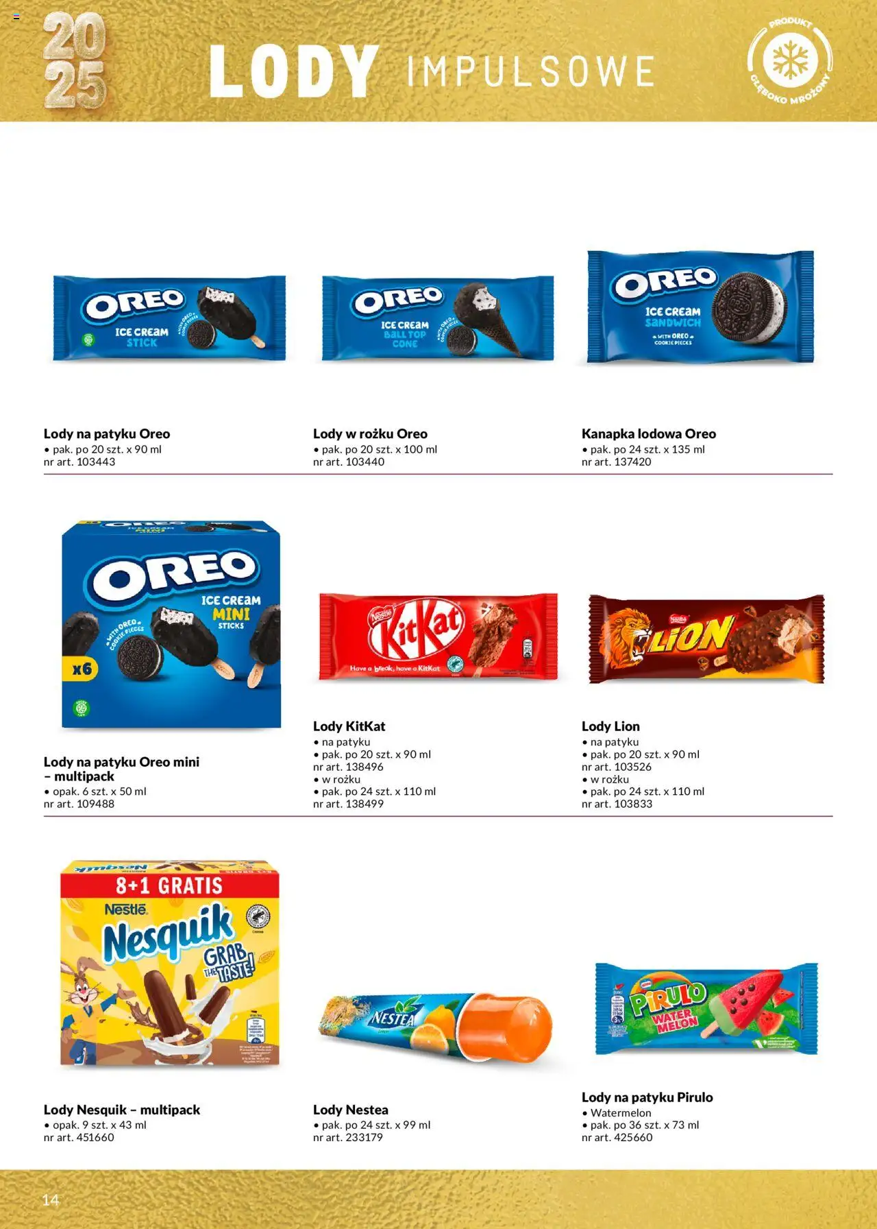 Makro Gazetka - Lody od 14.05.2025 | Strona: 14 | Produkty: Top, Sandwich, Lody na patyku, Lody