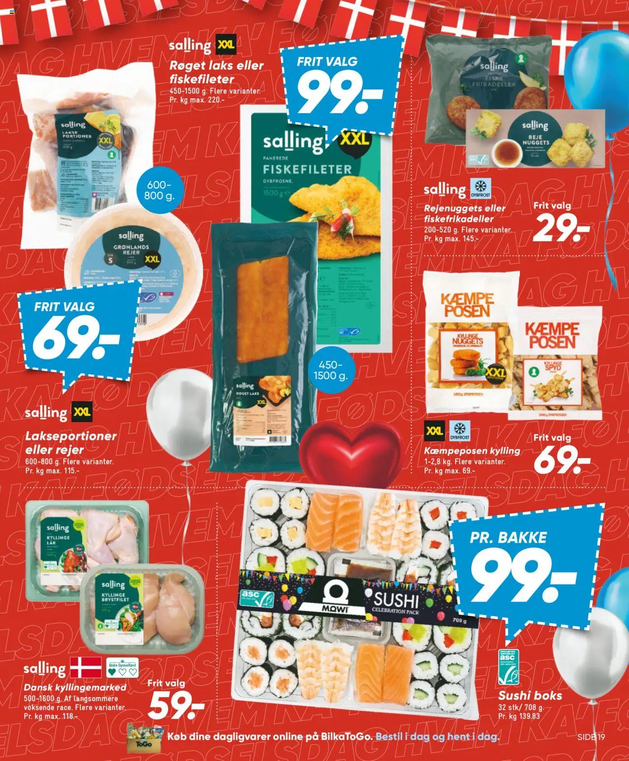 Bilka Tilbudsavis gyldig fra 08.08.2025 | Side: 25 | Produkter: Boks, Nuggets, Fiskefrikadeller, Sushi