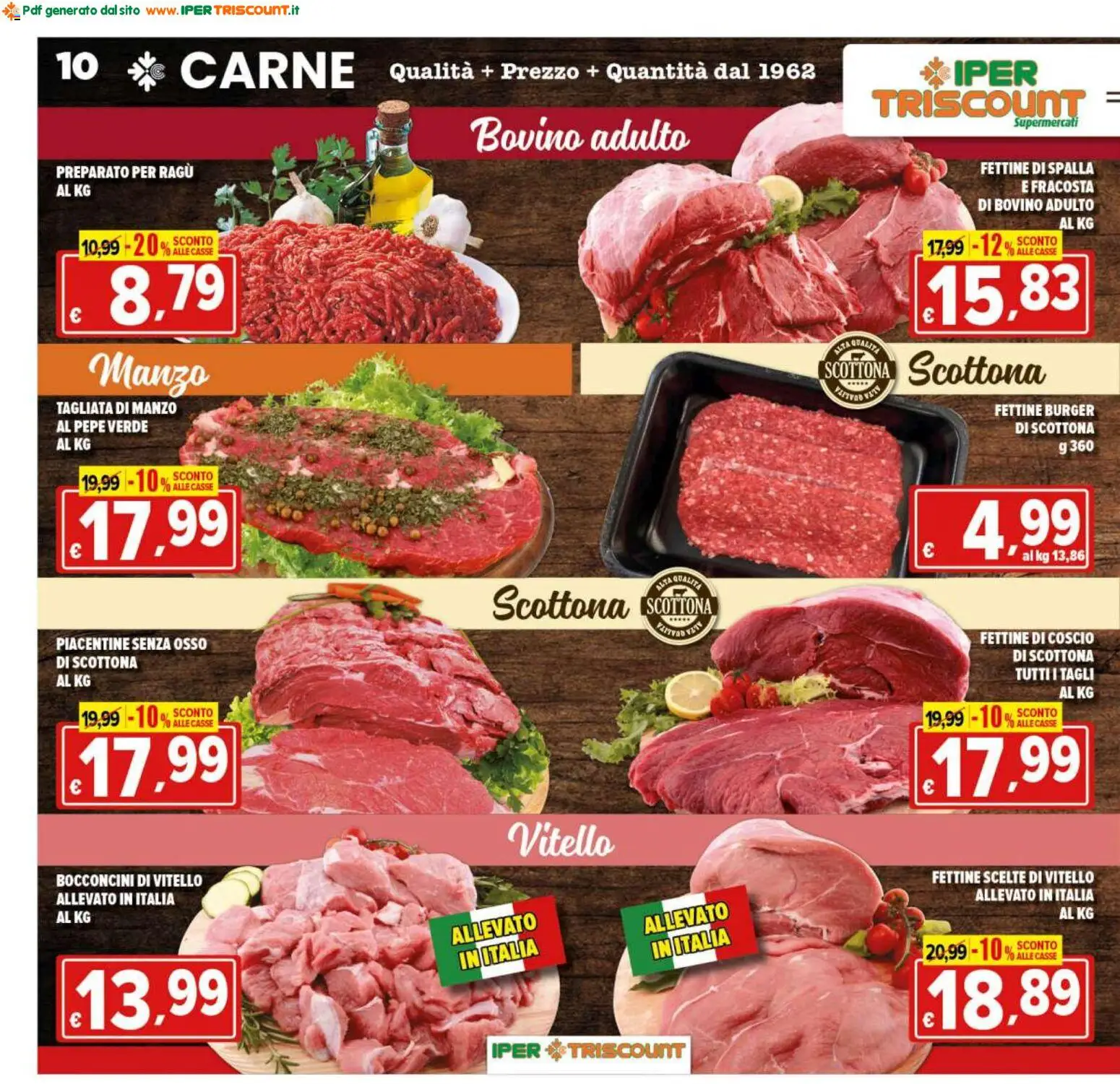 Volantino Ipertriscount del 07.04.2026 | Pagina: 10 | Prodotti: Manzo, Pepe, Mango, Ragú