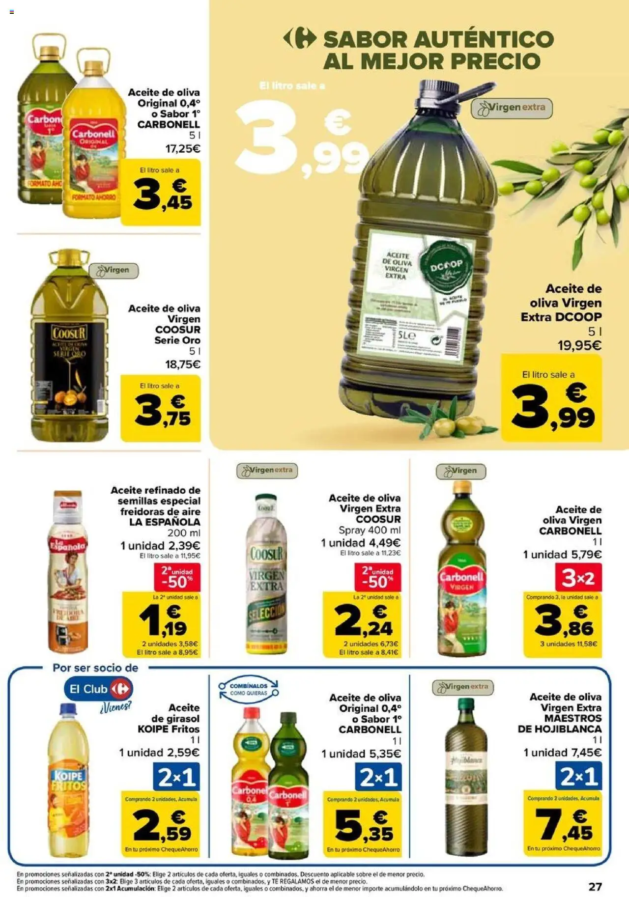 Carrefour folleto │ válido desde el 11.09.2025 | Página: 27 | Productos: Aceite, Té, Aceite de oliva
