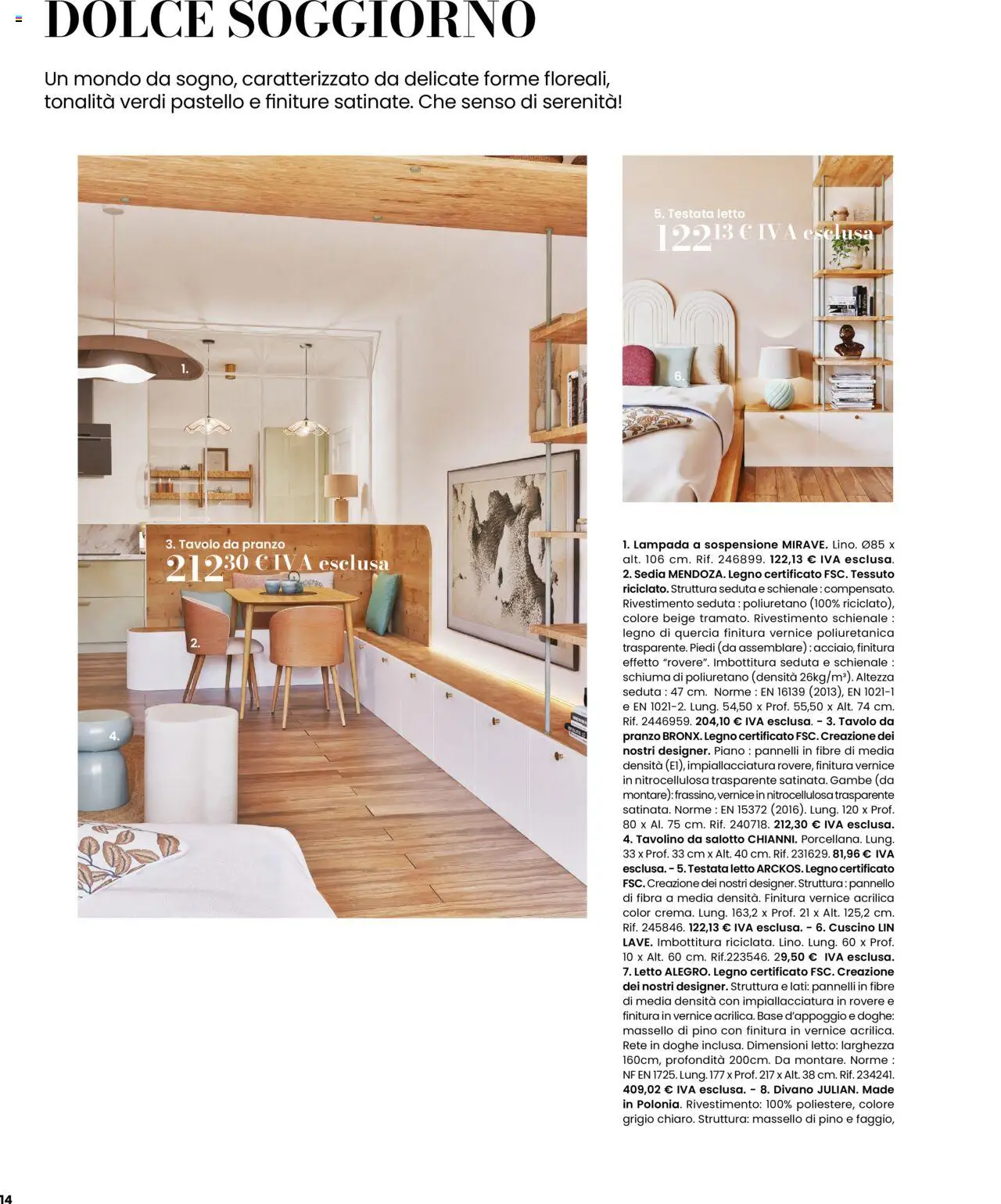 Volantino Maisons du Monde del 14.04.2025 | Pagina: 14 | Prodotti: Sofá, Cuscino, Tavolo, Sedia