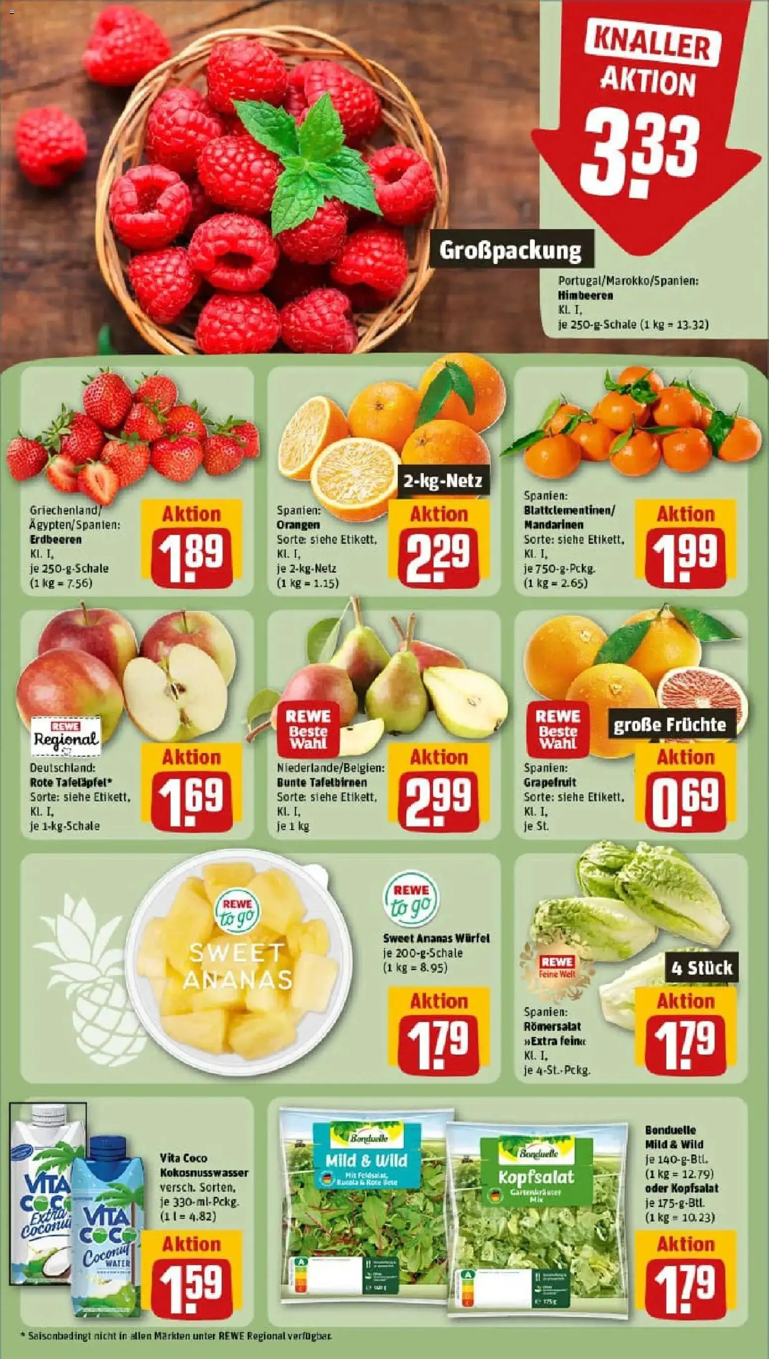 Rewe prospekt Holdorf	 – gültig ab 29.12.2025 | Seite: 6 | Produkte: Himbeeren, Mandarinen, Grapefruit, Erdbeeren