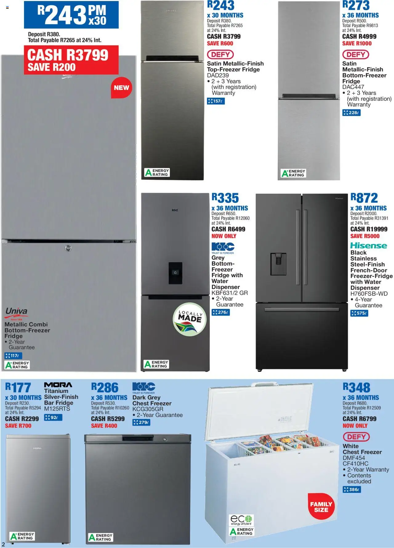 New OK Furniture catalogue – valid from 06.10.2025 | Page: 2 | Products: Freezer, Fridge, Chest freezer, Water
