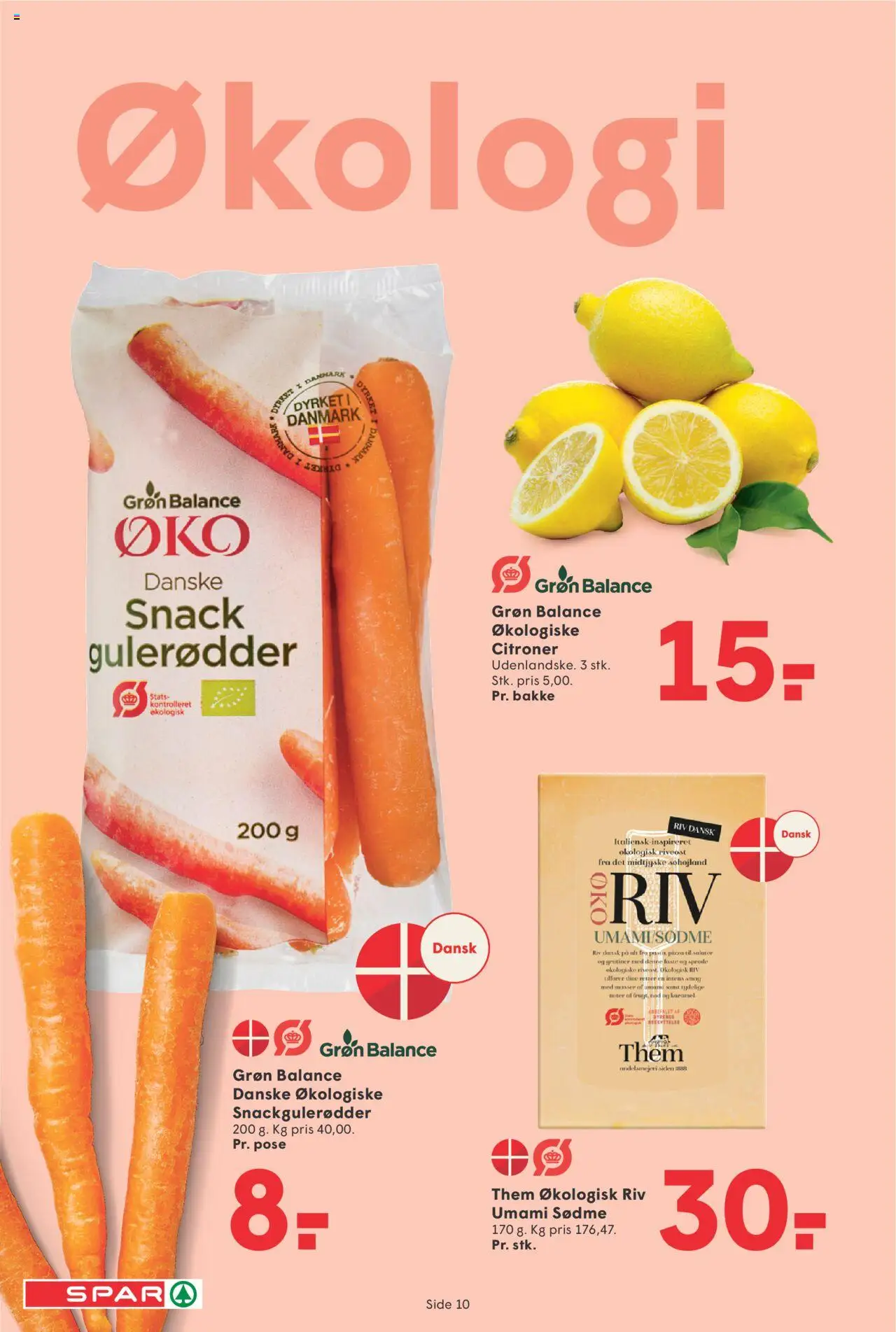 Spar Tilbudsavis gyldig fra 08.08.2025 | Side: 10 | Produkter: Pizza, Citroner, Gulerødder