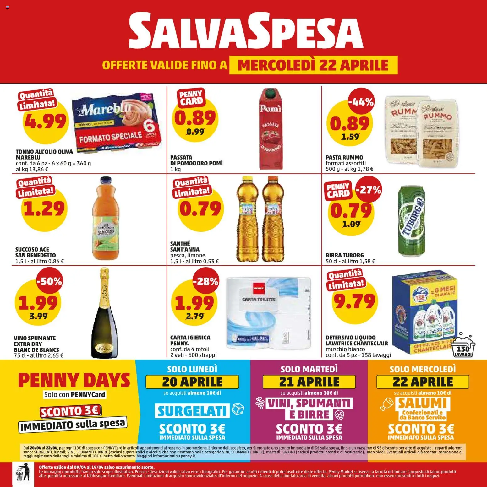 Volantino PENNY del 09.04.2026 | Pagina: 20 | Prodotti: Birra, Pomodoro, Vino, Tonno