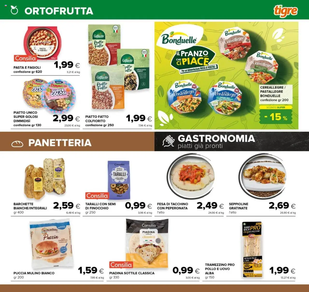 Volantino Tigre del 21.08.2025 | Pagina: 3 | Prodotti: Pollo, Fagioli, Tacchino, Piadina