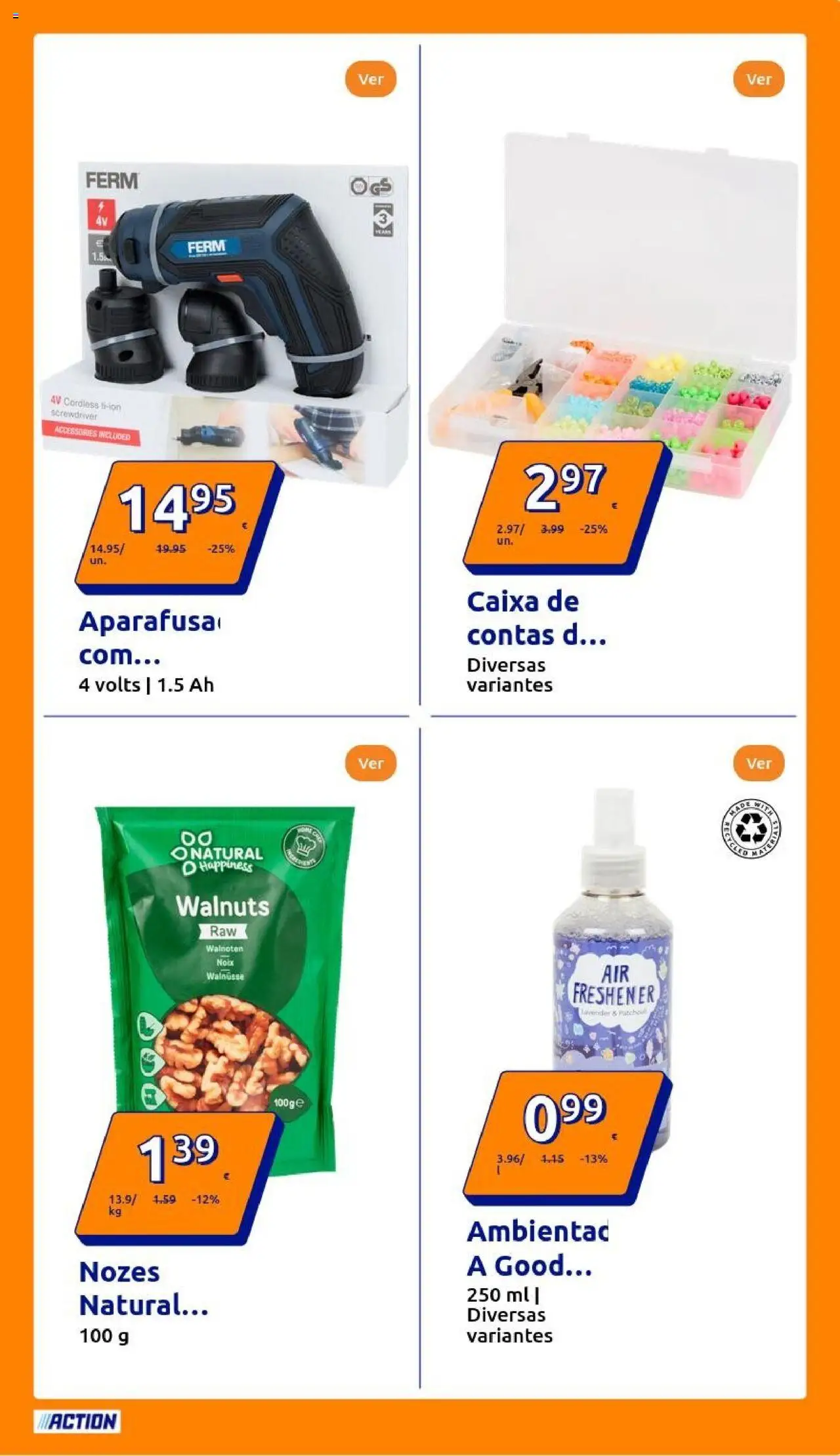 Action - Action PT week 32 2025 │ válido de 06.08.2025 | Página: 23 | Produtos: Caixa, Nozes