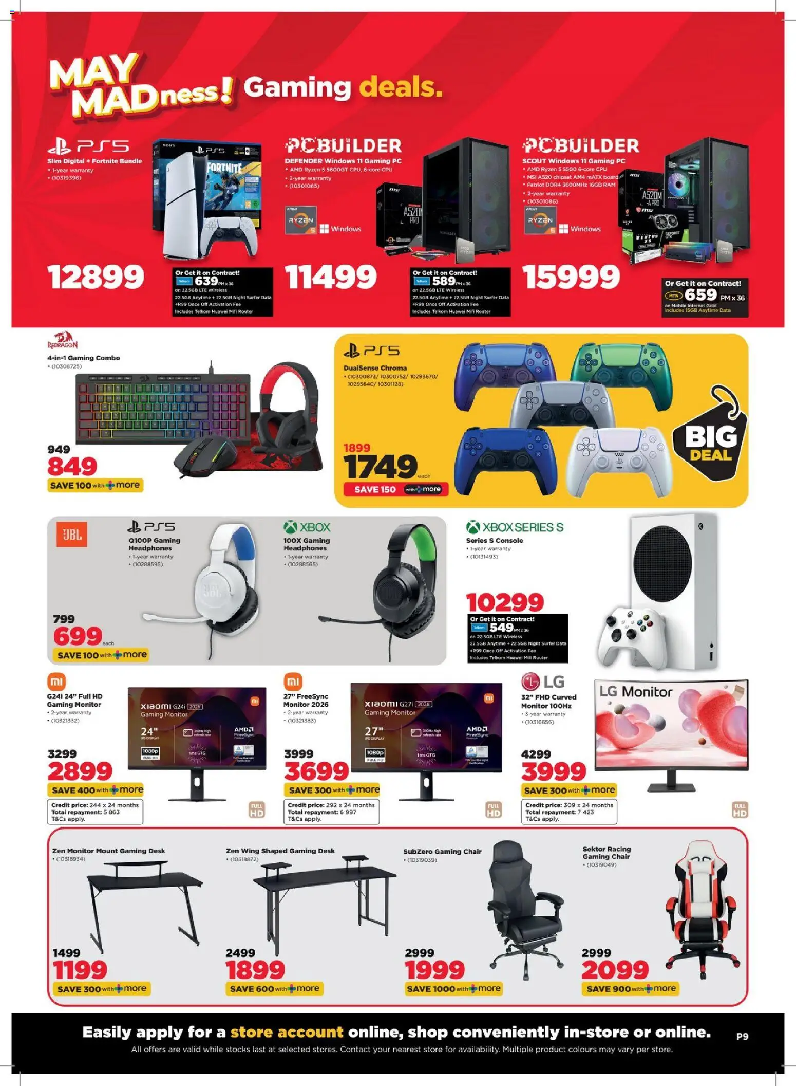New HiFi Corp catalogue – valid from 29.04.2026 | Page: 9 | Products: Router, PC, Xbox, Chair