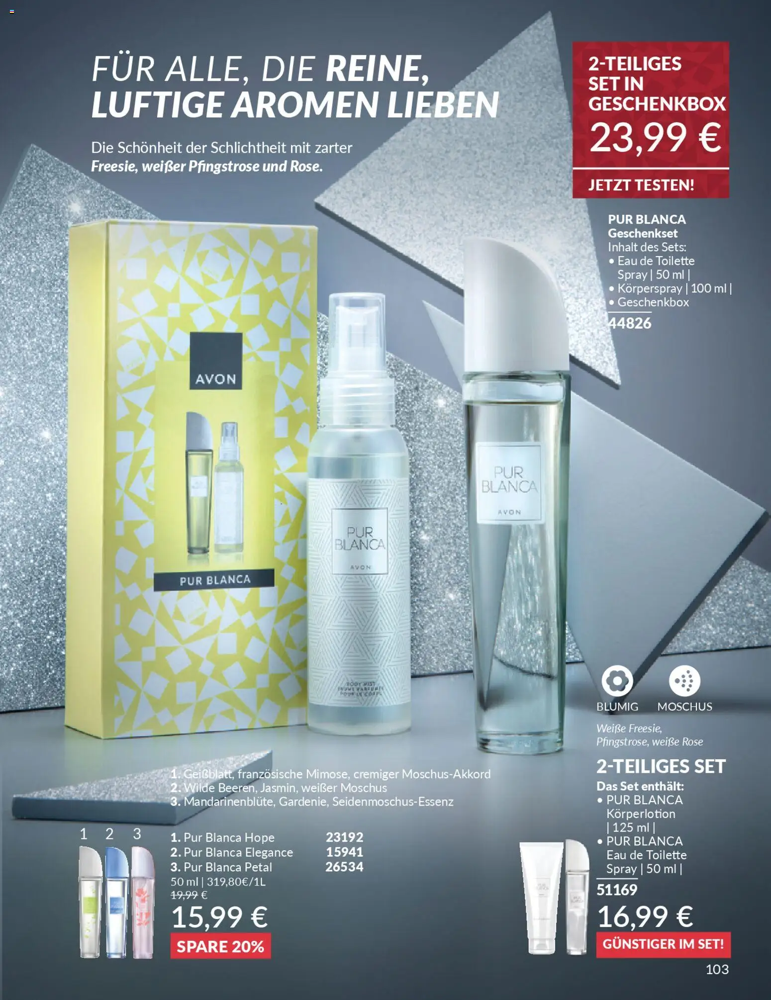 Avon - Black Friday – gültig ab 01.11.2025 | Seite: 105 | Produkte: Toilette, Eau de Toilette, Körperlotion, Körperspray
